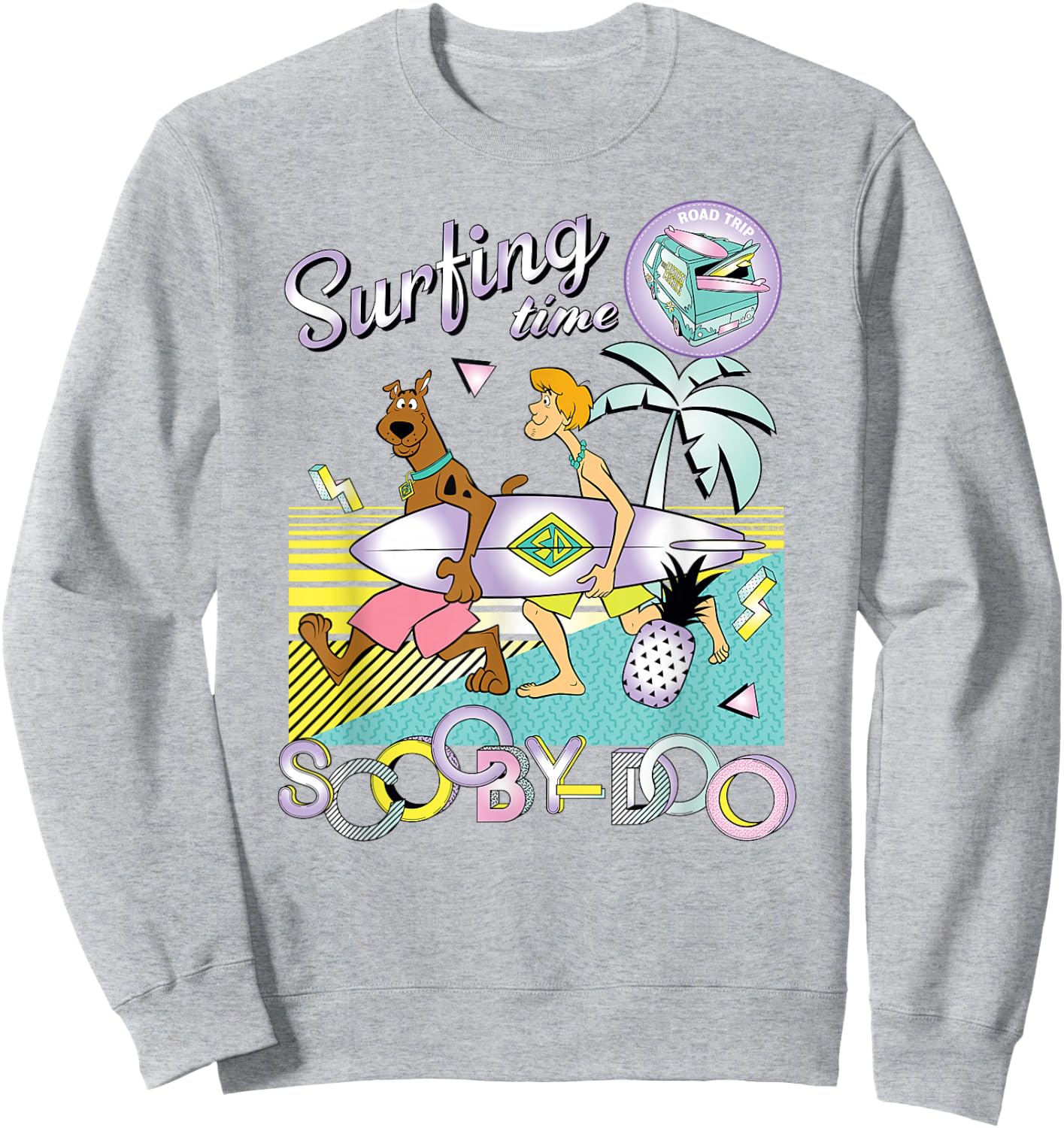 Scooby-Doo and Shaggy Surfing Time Sweatshirt - Sweatshirt | Ash