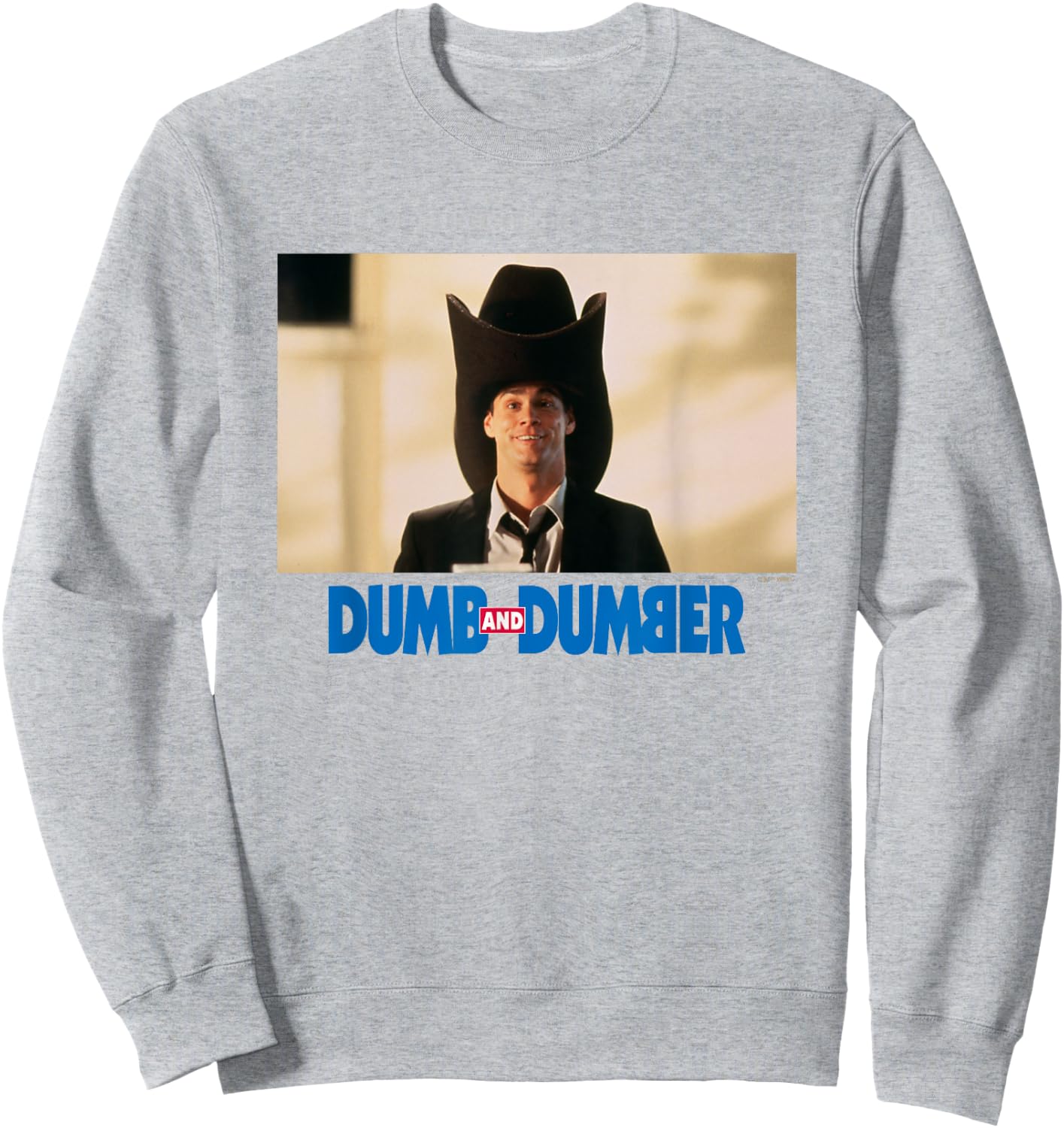 Dumb and Dumber Lloyd Christmas Wearing Big Hat Scene Sweatshirt - Sweatshirt | Ash