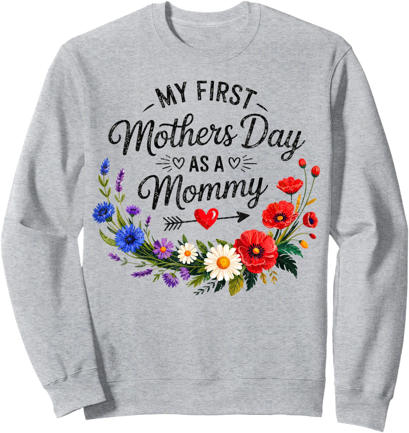 Mein erster Muttertag als Mama Muttertag 2026 Neue Mama Sweatshirt - Sweatshirt | Ash