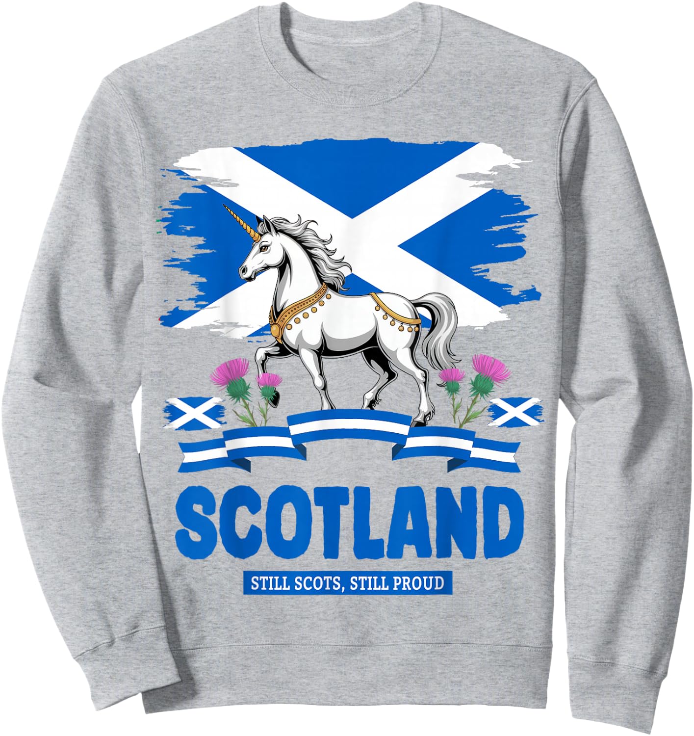 Scottish Unicorn Outfit Idea For Toddlers & Kids Scotland Sweatshirt - Sweatshirt | Ash