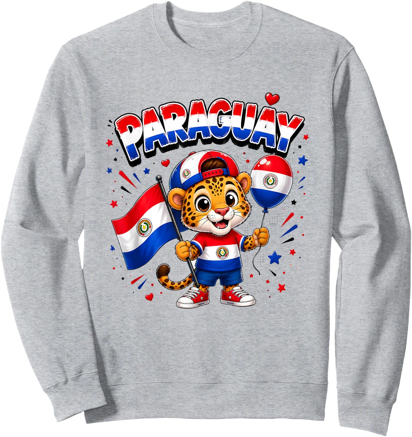 Paraguay Flag Shirt, Paraguay map, Paraguay for Kids Girls Sweatshirt - Sweatshirt | Ash
