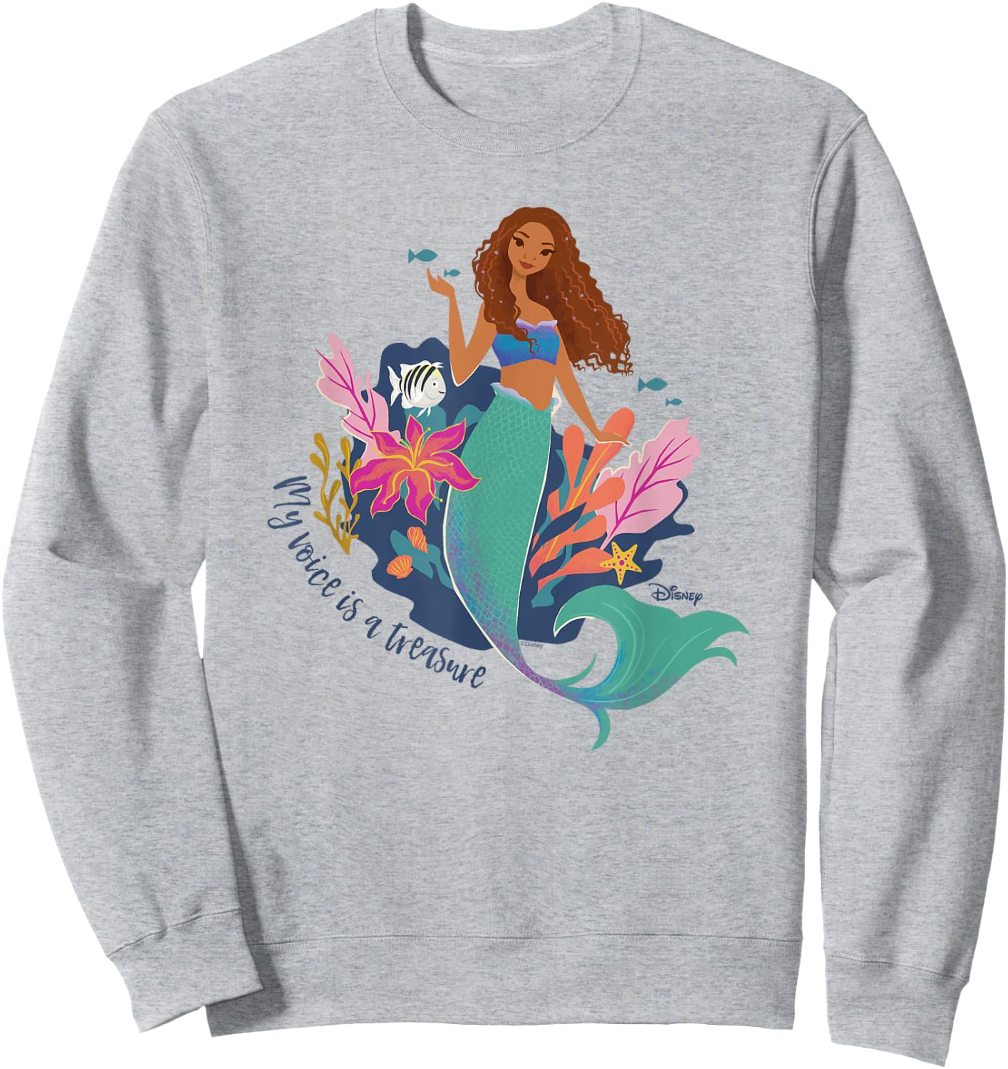 Little Mermaid - My Voice Is A Treasure Sweatshirt - Sweatshirt | Ash