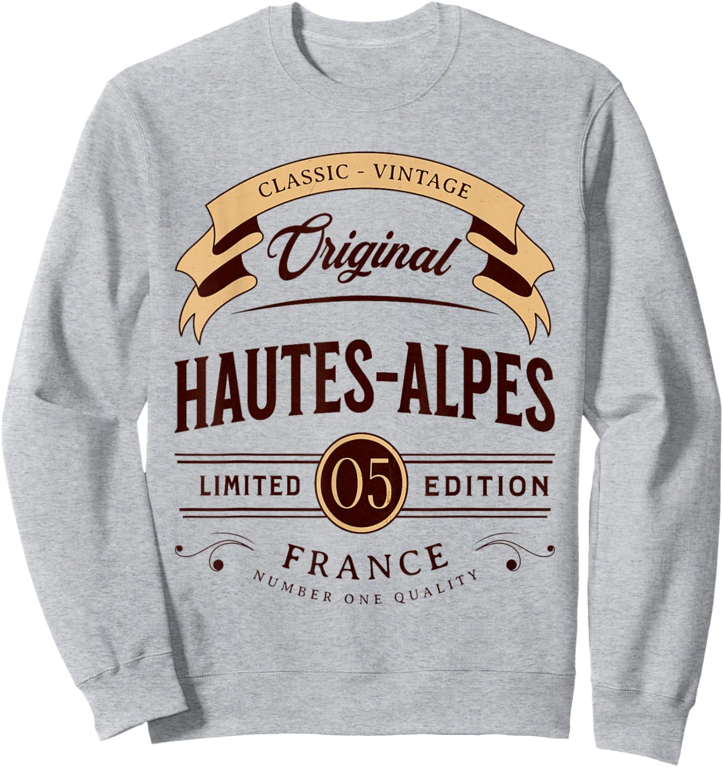 Vintage Hautes-Alpes Department France , grey, S Sweatshirt - Sweatshirt | Ash