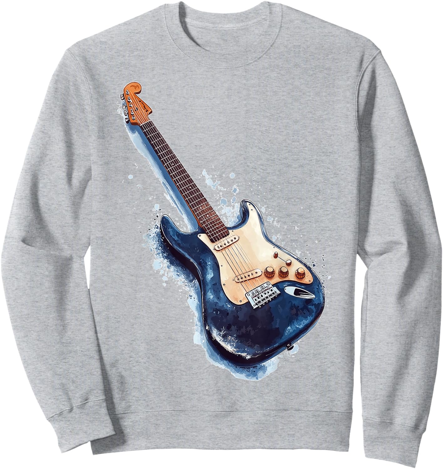Gitarre Musikinstrument Grafik Kunst Gitarre Sweatshirt - Sweatshirt | Ash