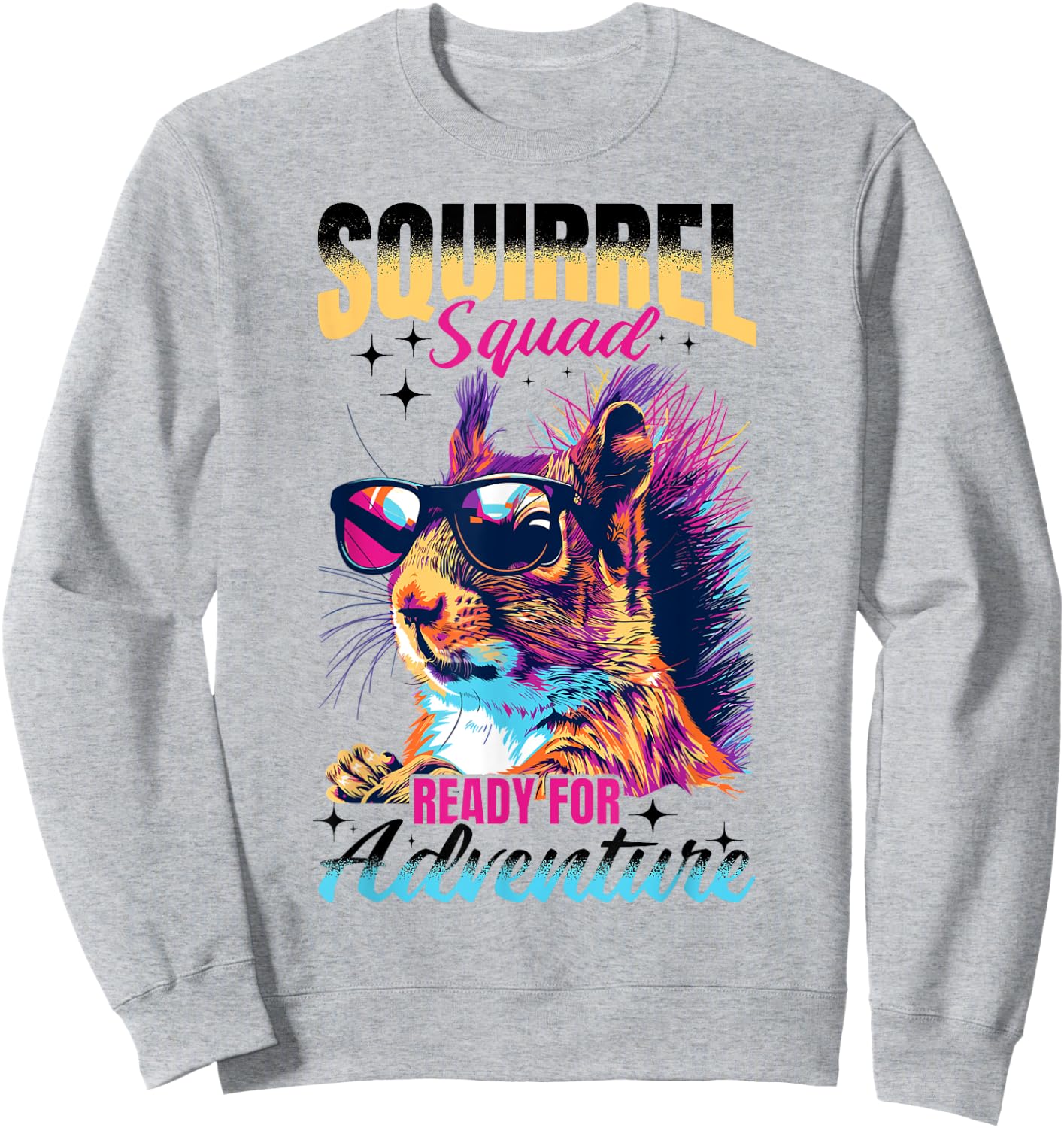 Funny Squirrel Animal Squirrel squad ready for adventure Sweatshirt - Sweatshirt | Ash