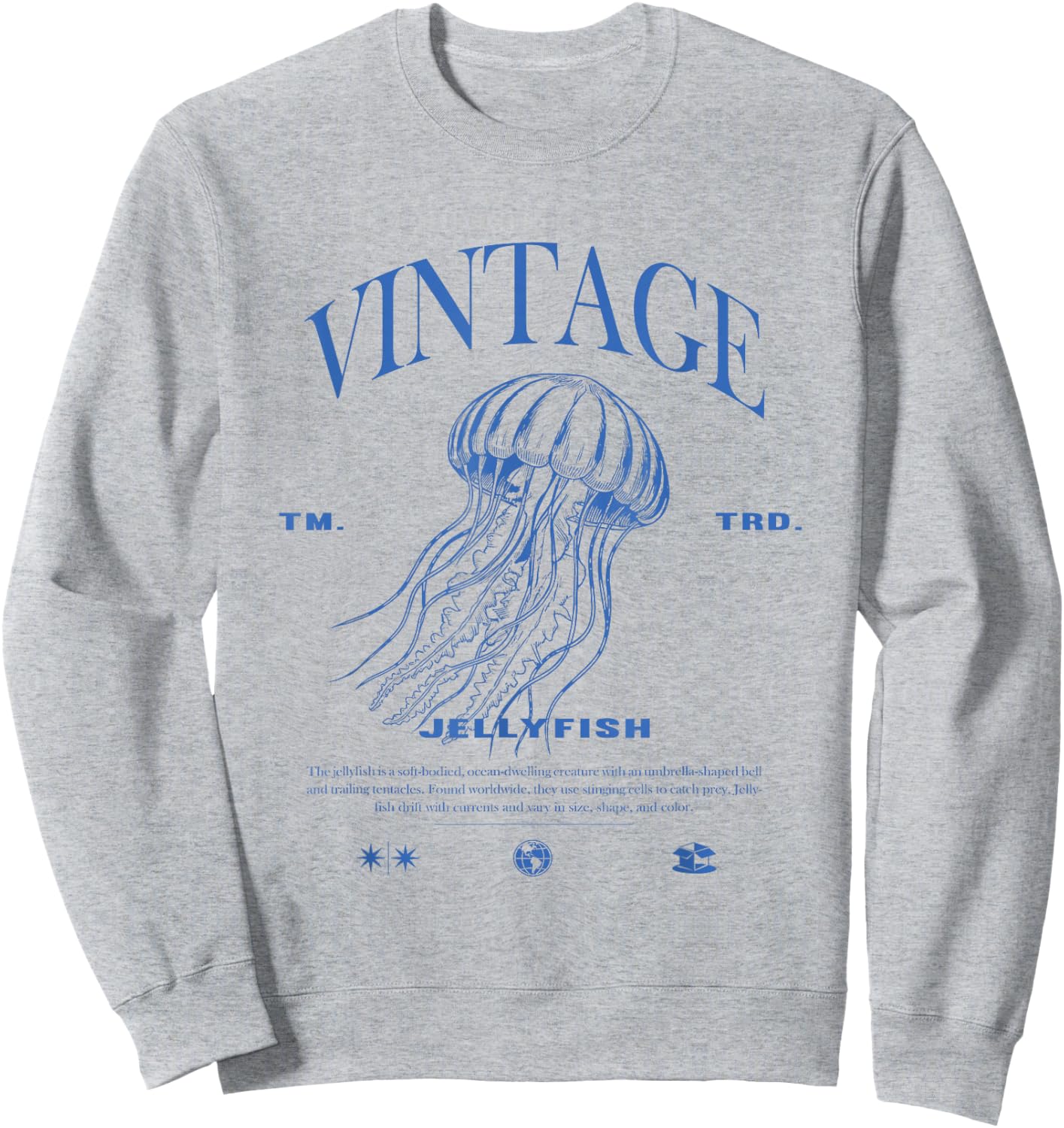 Jellyfish Vintage , White Sweatshirt - Sweatshirt | Ash