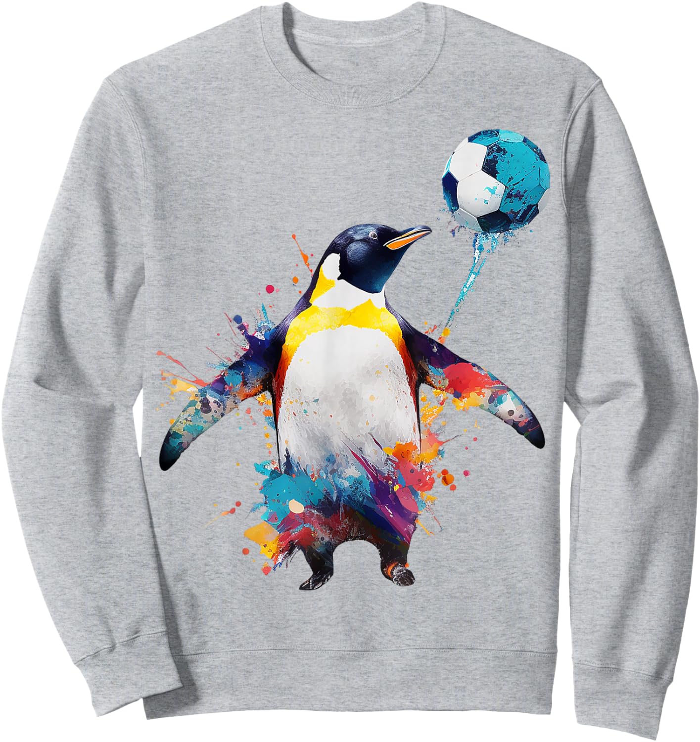 Penguin colourful animal print art animal lovers penguin Sweatshirt - Sweatshirt | Ash