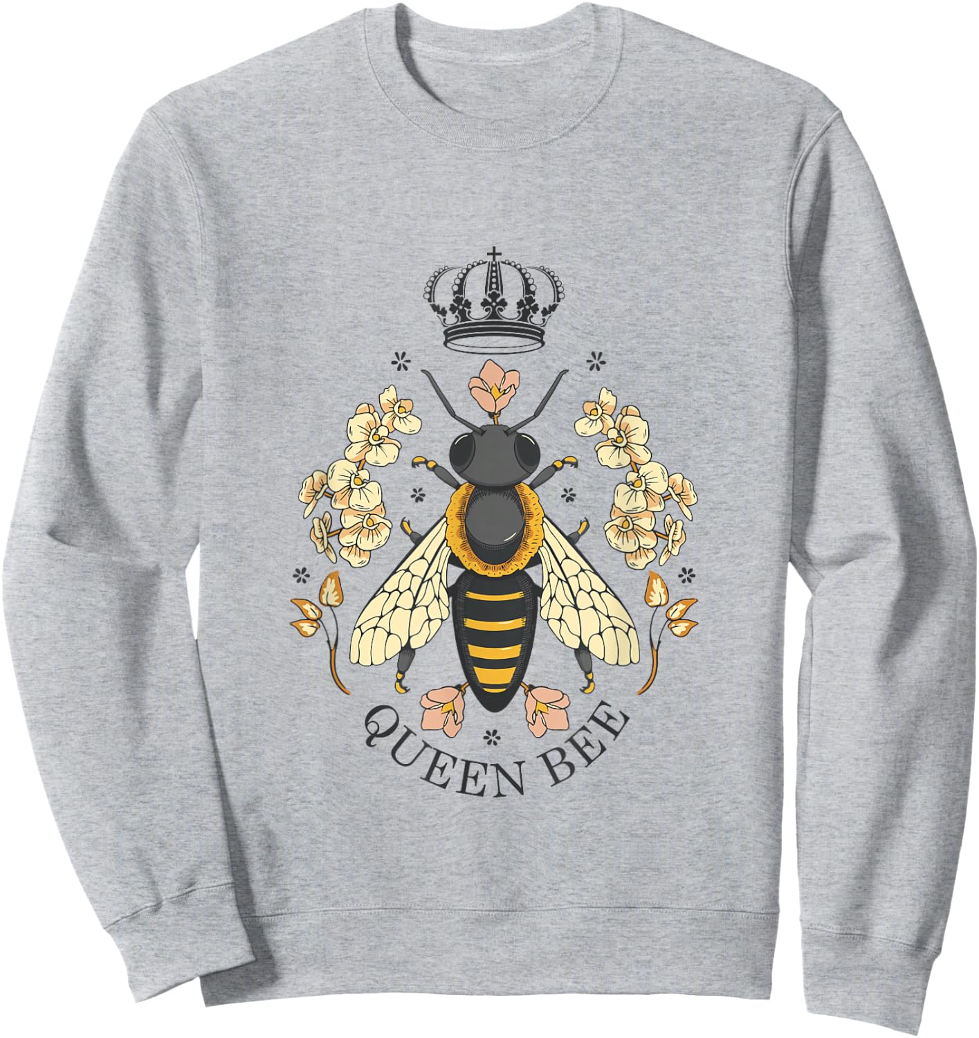 Crown Queen Bee Sweatshirt - Sweatshirt | Ash