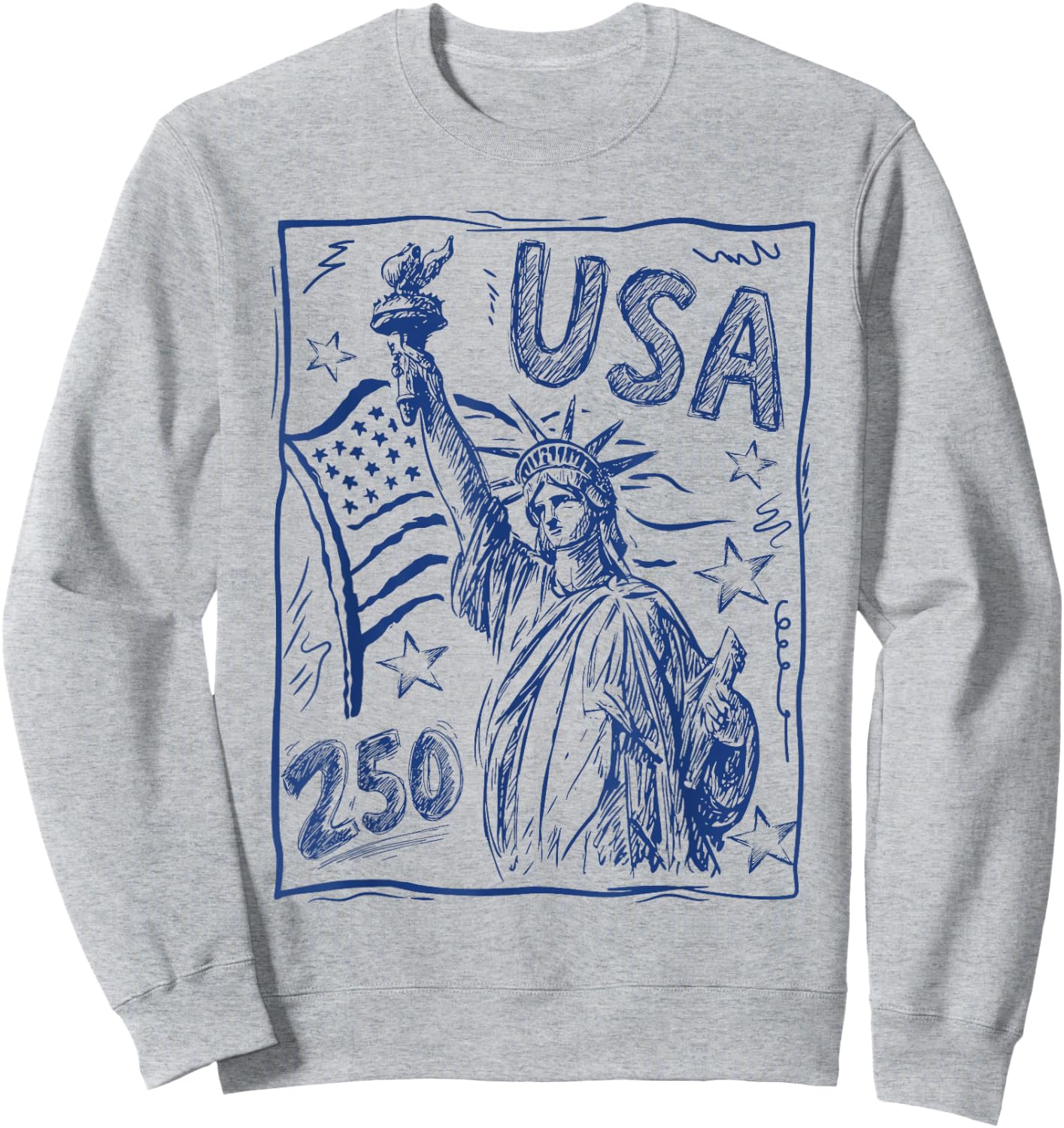 250 Anniversary USA Patriotic 250 Years American 4th of July Sweatshirt - Sweatshirt | Ash