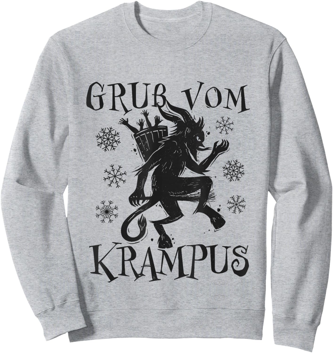 Kramperl Christmas Demon Santa's Helper Gruss Vom Krampus Sweatshirt - Sweatshirt | Ash