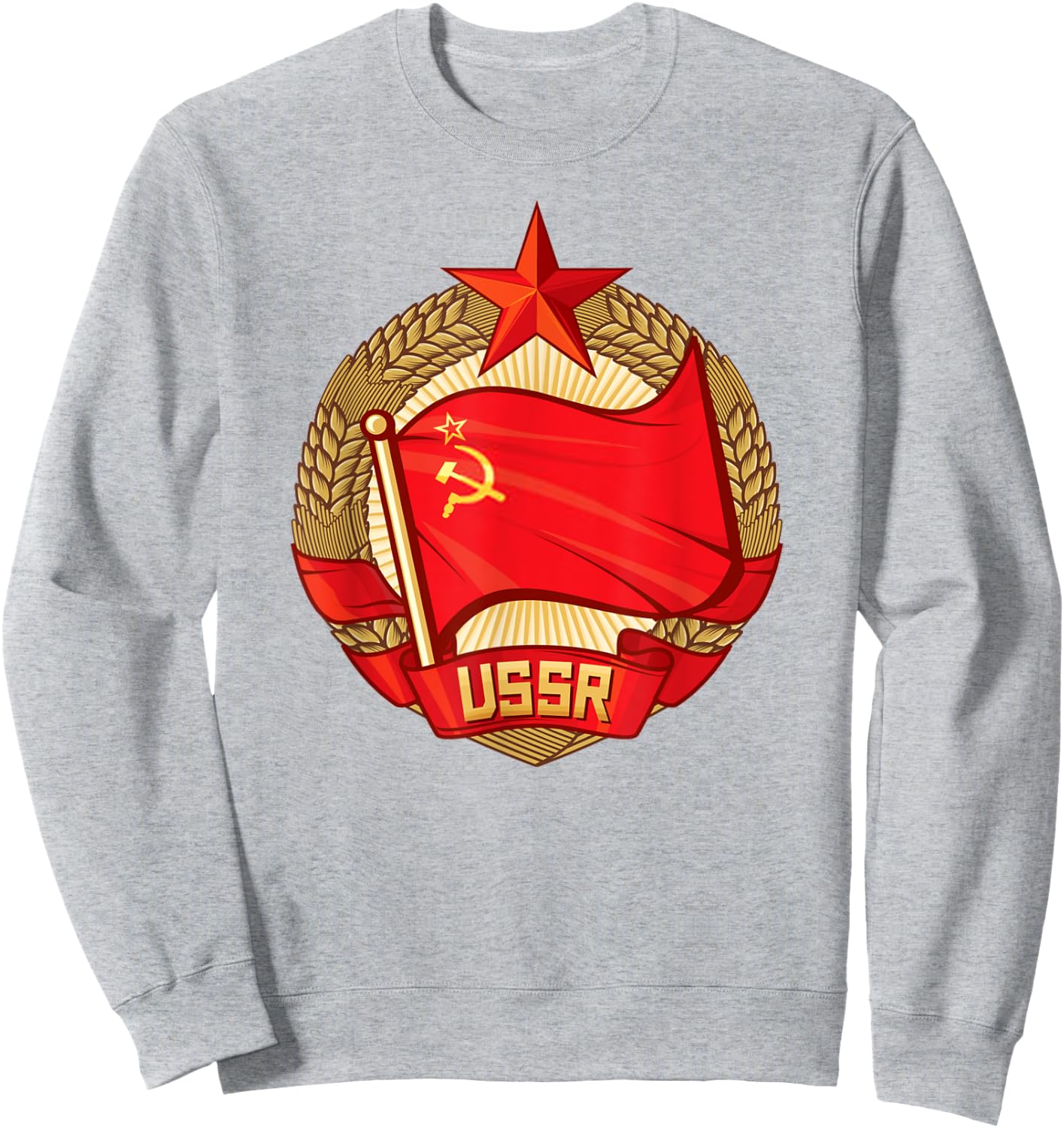 Soviet Union Hammer and Sickle CCCP Communist Party Red Army Sweatshirt - Sweatshirt | Ash