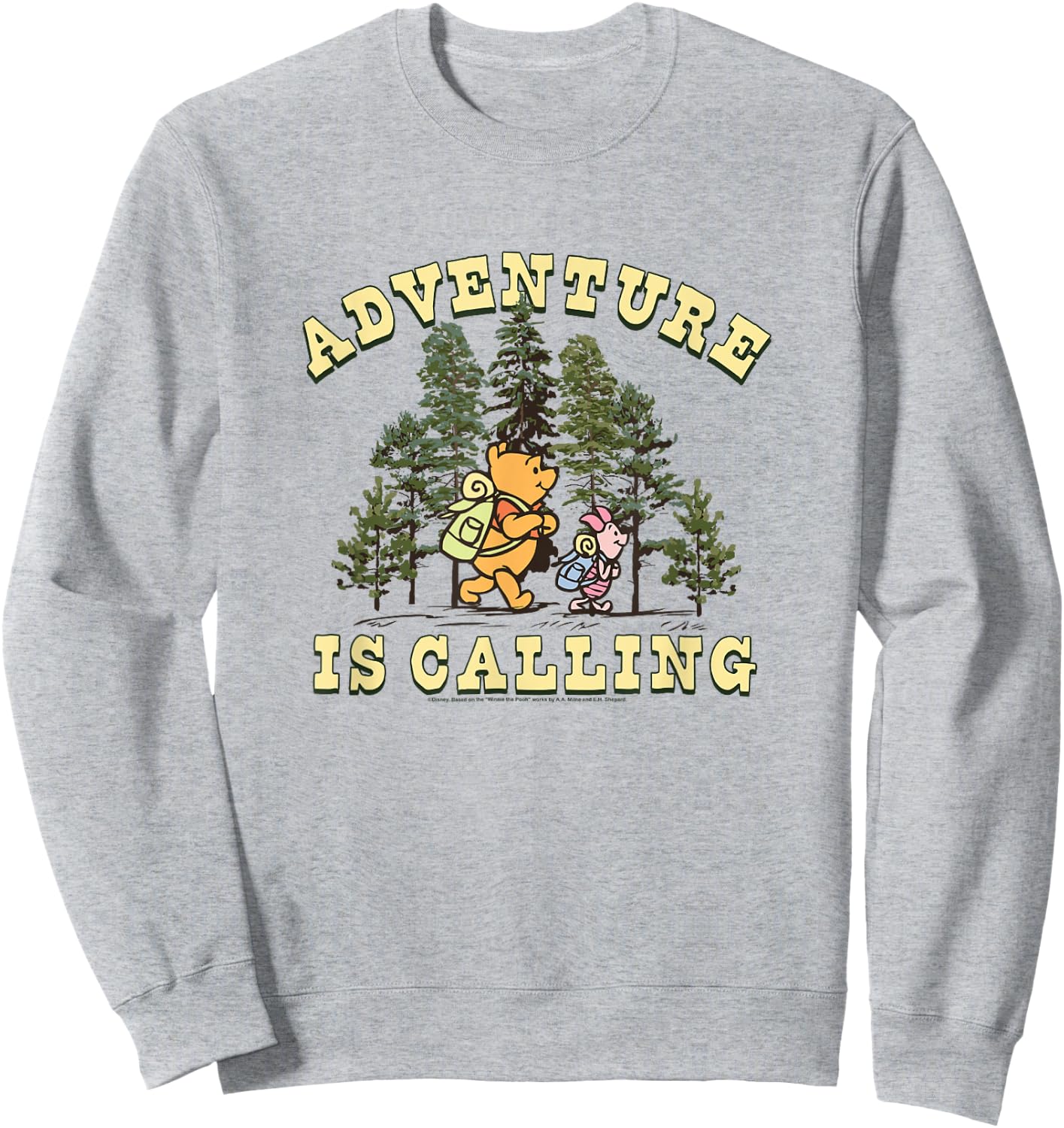 Disney Winnie The Pooh & Piglet Adventure is Calling Sweatshirt - Sweatshirt | Ash