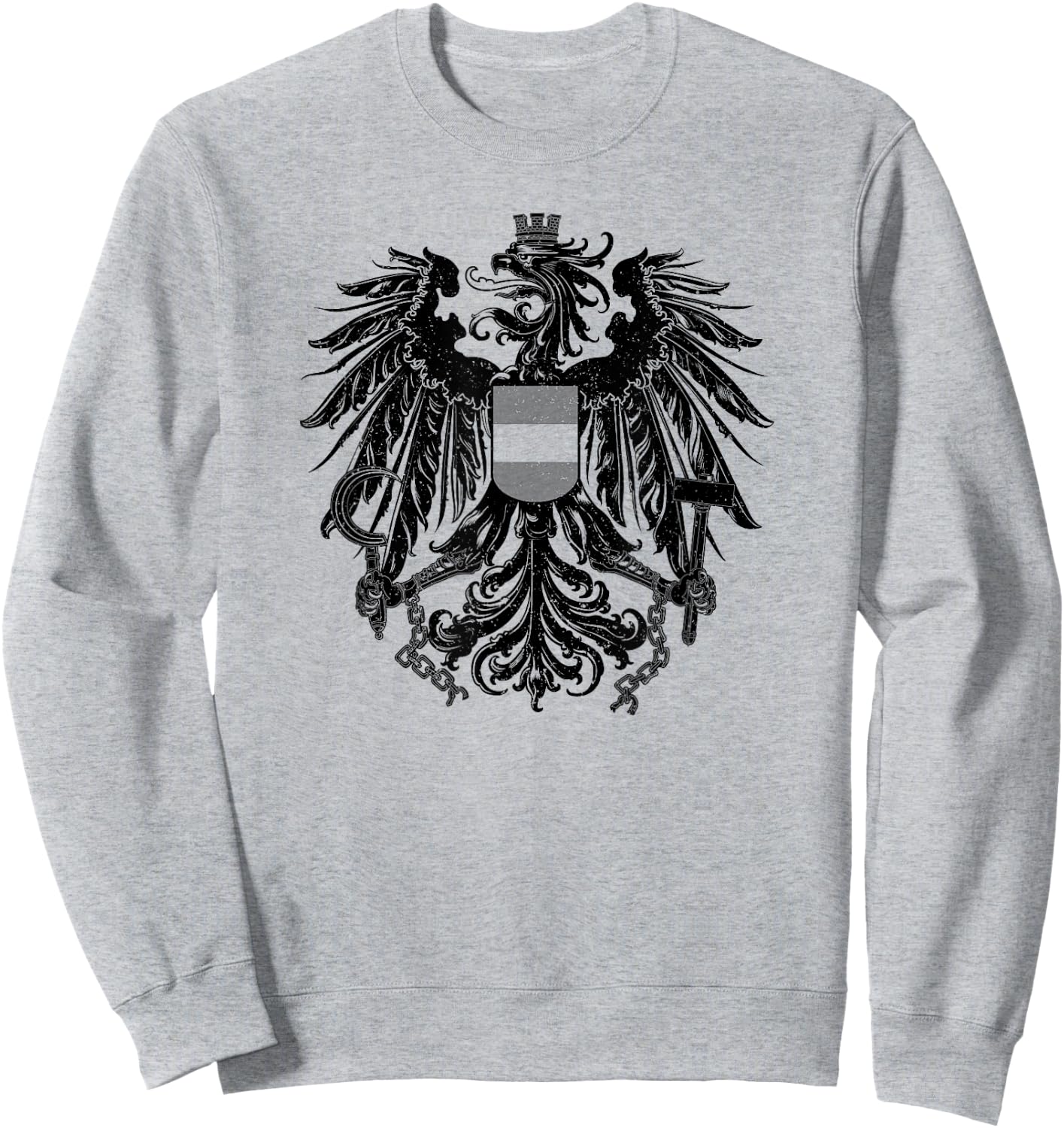 Austria Coat of Arms Austrian Eagle Emblem Symbol Flag Sweatshirt - Sweatshirt | Ash
