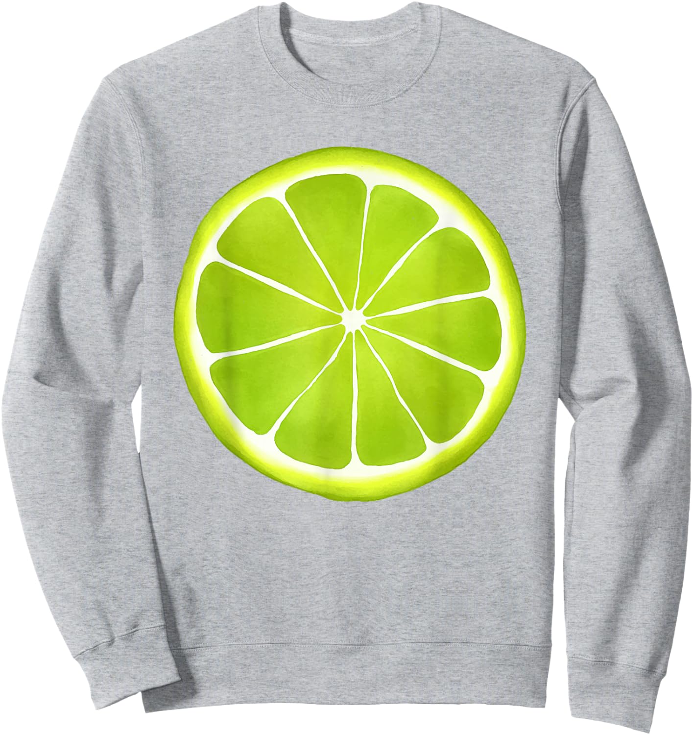 Lime Sliced Fruit Cute Easy Halloween Costume Sweatshirt - Sweatshirt | Ash