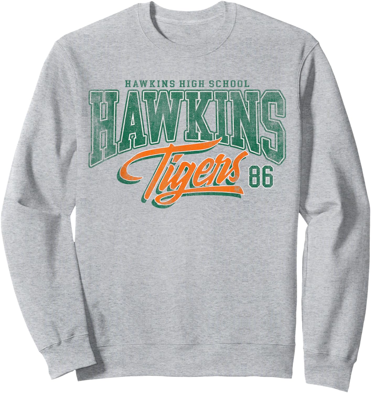 Stranger Things Hawkins Tigers 86 Sweatshirt - Sweatshirt | Ash