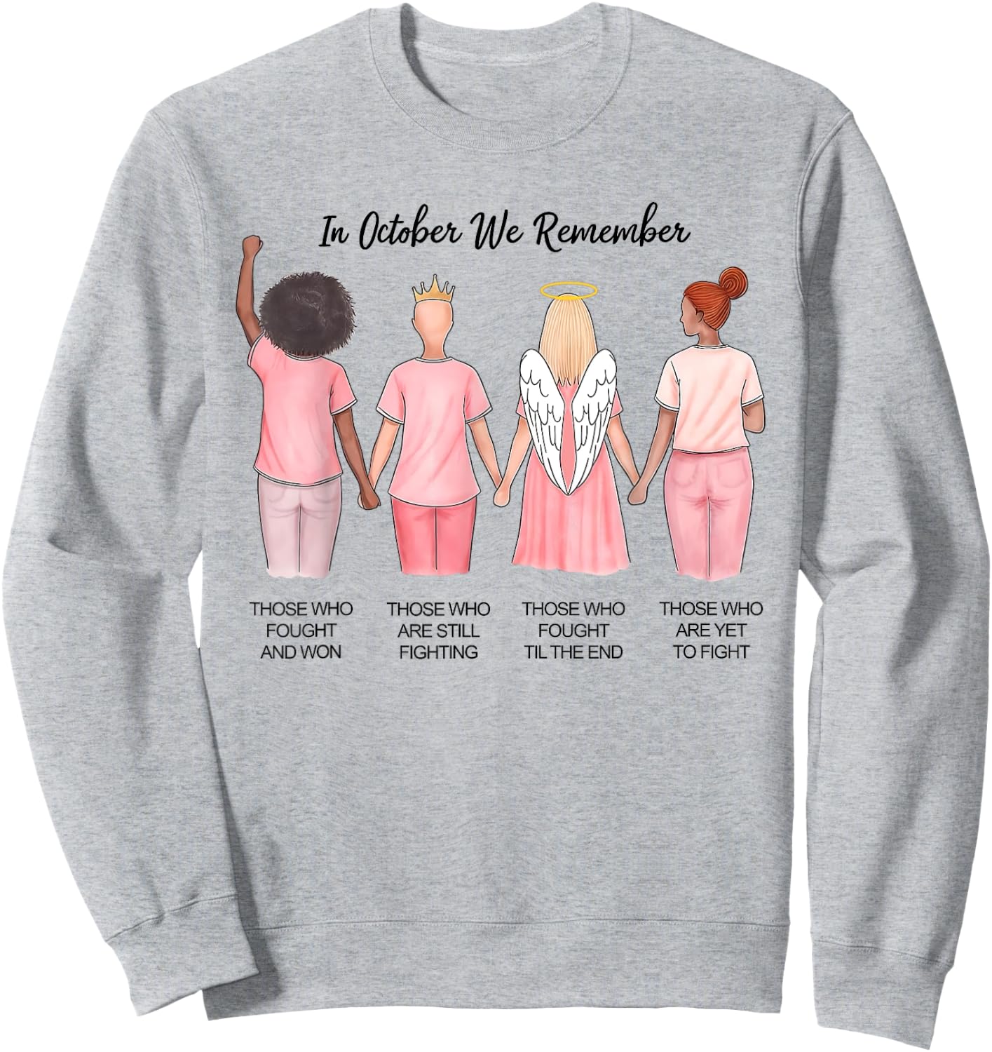 In October We Remember Those Who Fought And Won Women Girls Sweatshirt - Sweatshirt | Ash