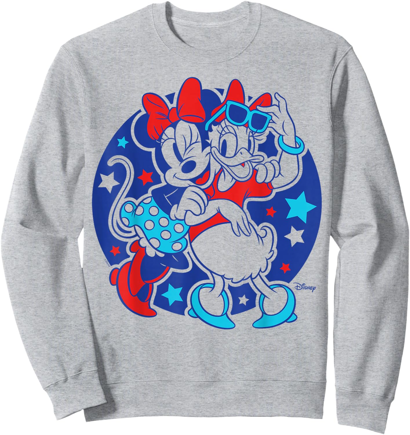 Minnie Mouse And Daisy Duck - Americana Red White And Blue Sweatshirt - Sweatshirt | Ash