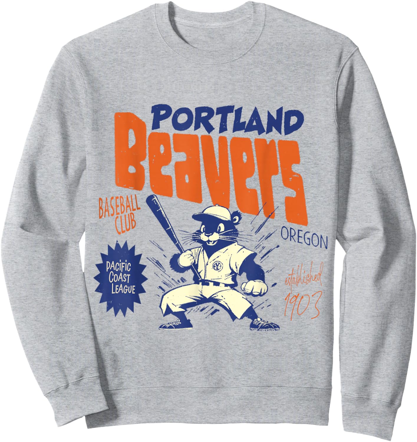 Portland Beavers Baseball Team 1903 Sweatshirt - Sweatshirt | Ash