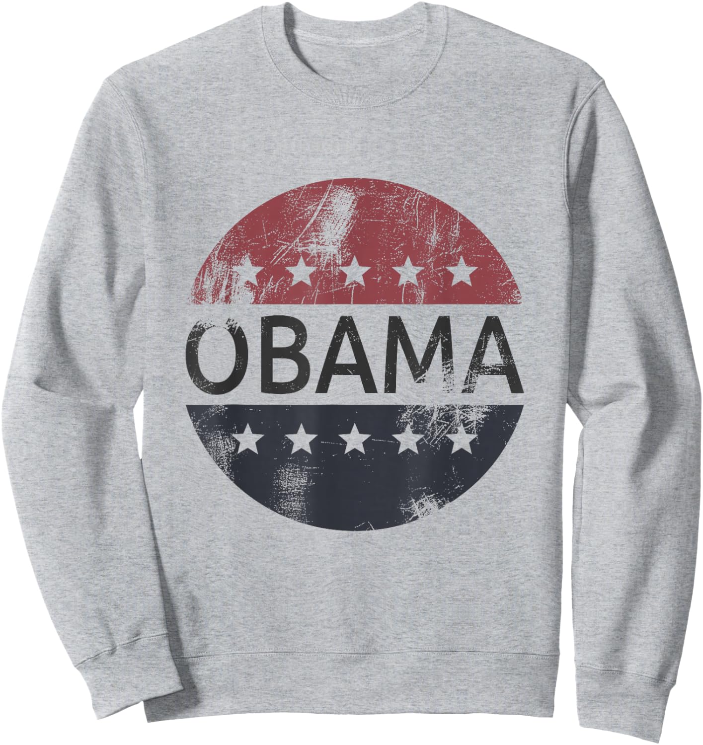 Retro Obama Vintage Vote President Barack Obama Sweatshirt - Sweatshirt | Ash