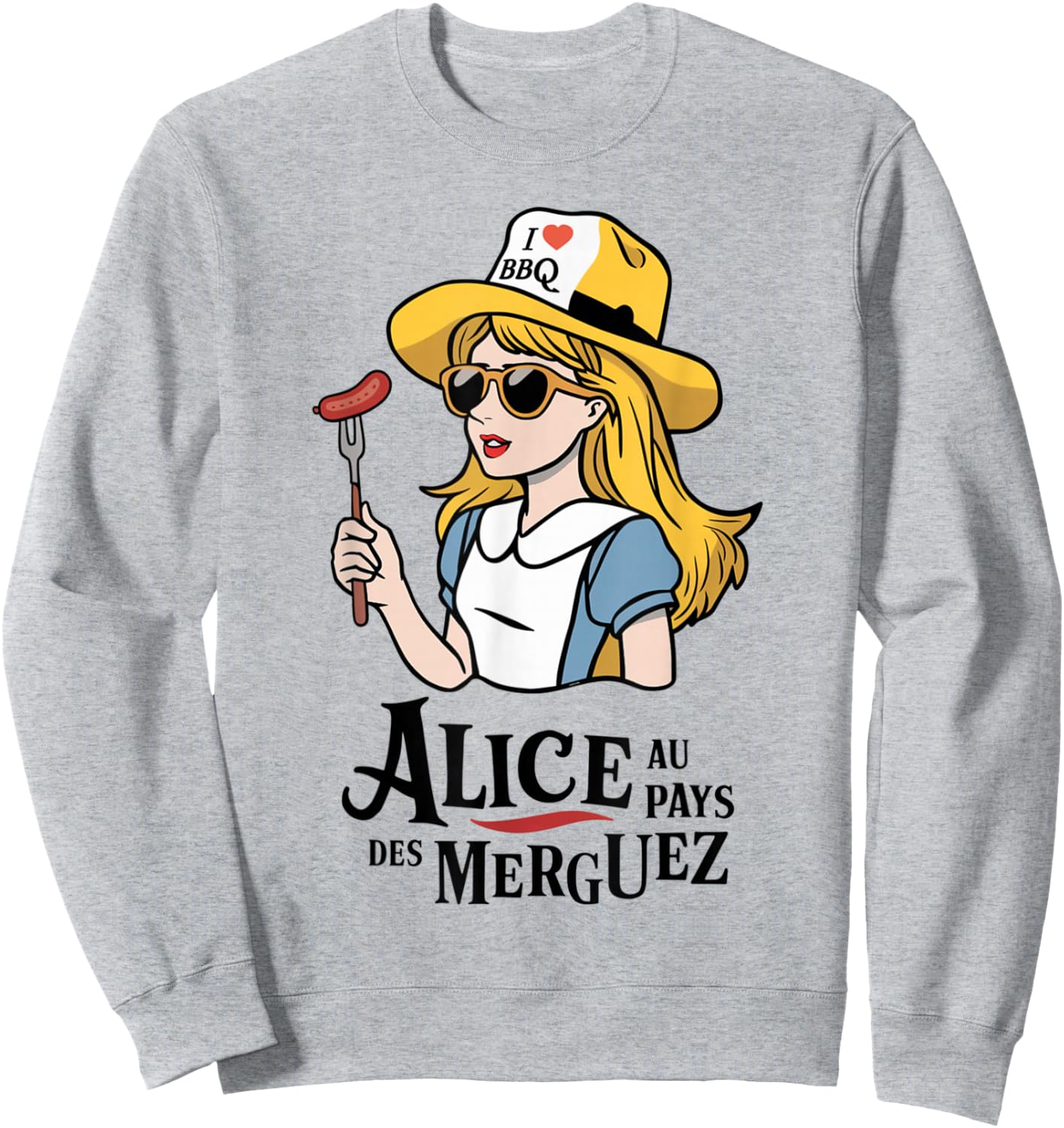 Alice in Merguez Country Accessory for Barbecue Fans , white, S Sweatshirt - Sweatshirt | Ash