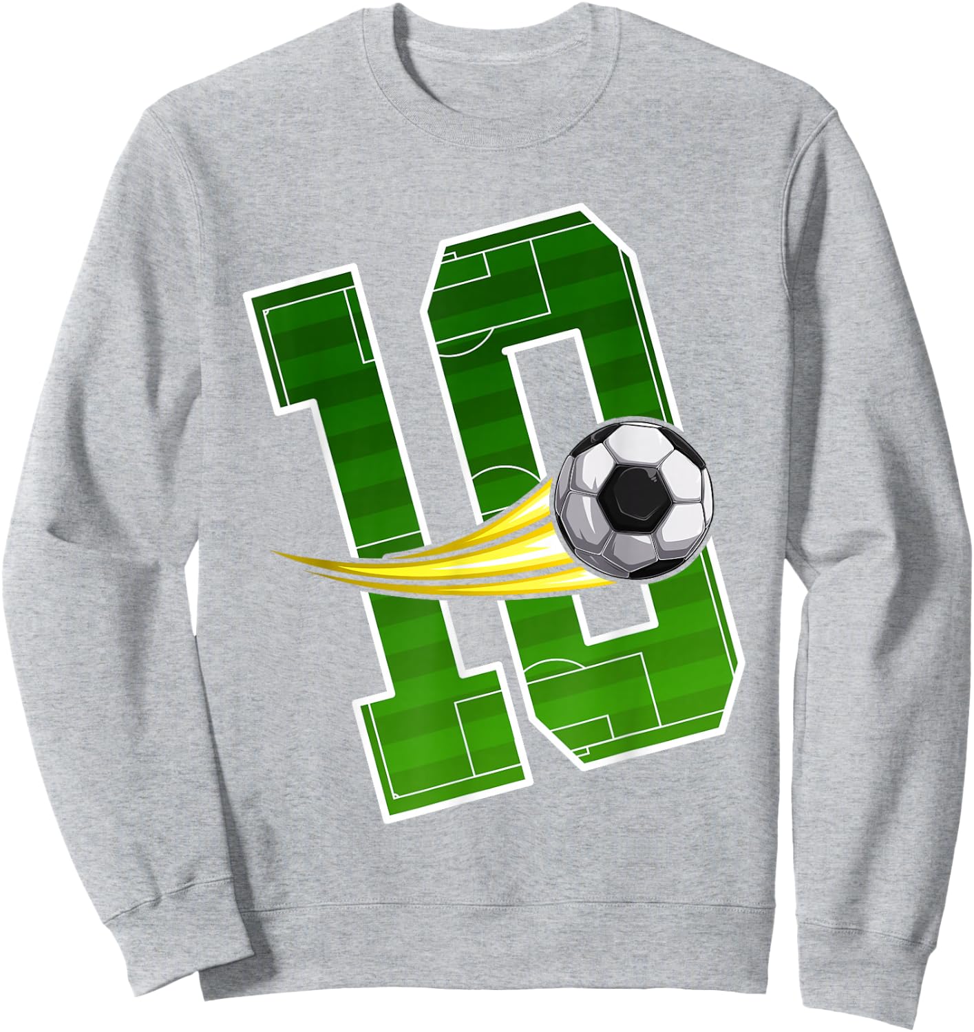 Soccer 10nd Birthday - I'm 10 - Children's Birthday Sweatshirt - Sweatshirt | Ash