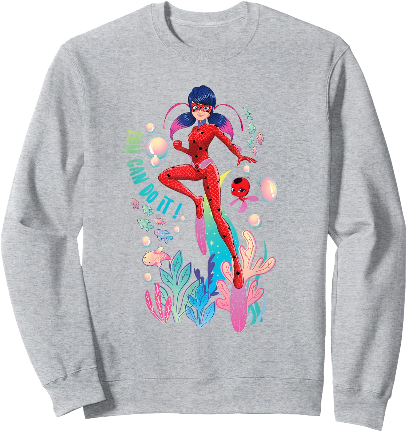 Miraculous Ladybug Summer Aqua You Can Do It Sweatshirt - Sweatshirt | Ash