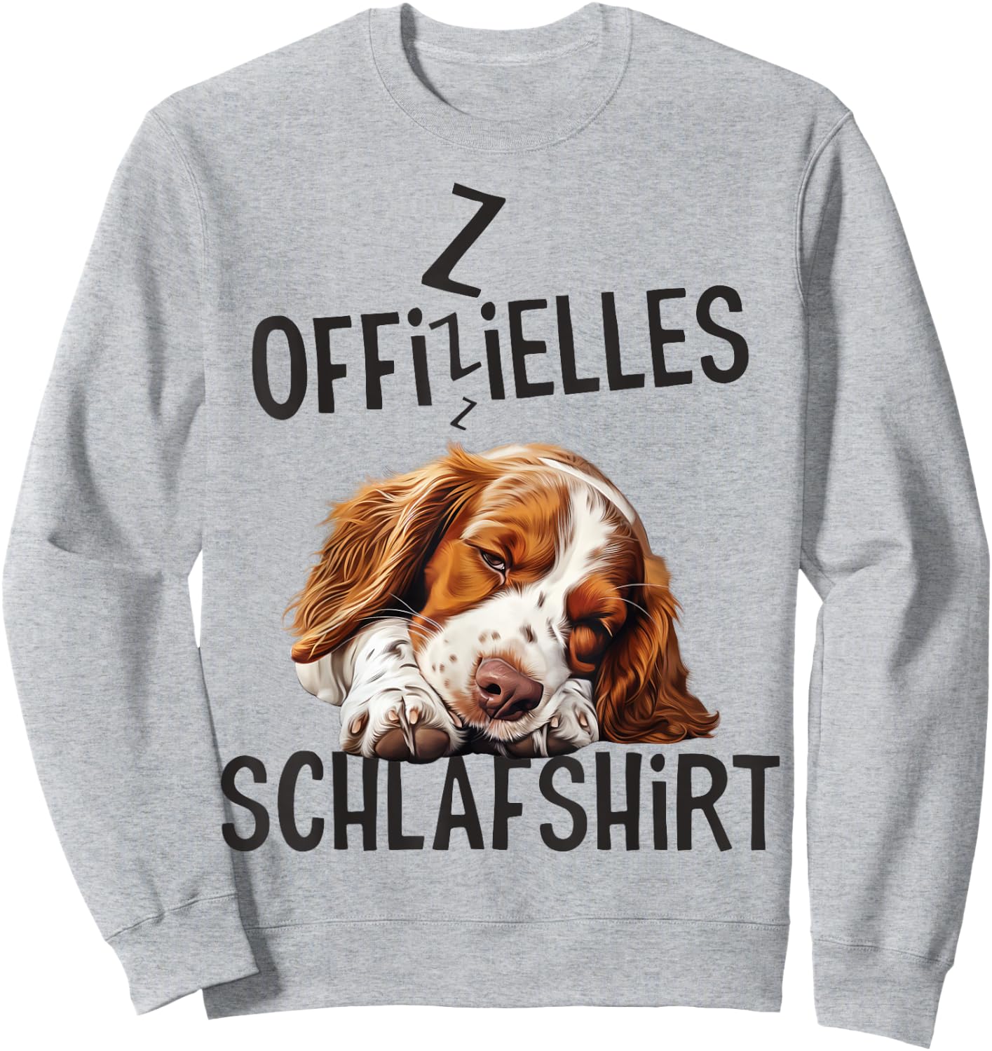 Offizielles Schlafshirt Hund Welsh Springer Spaniel Damen Sweatshirt - Sweatshirt | Ash