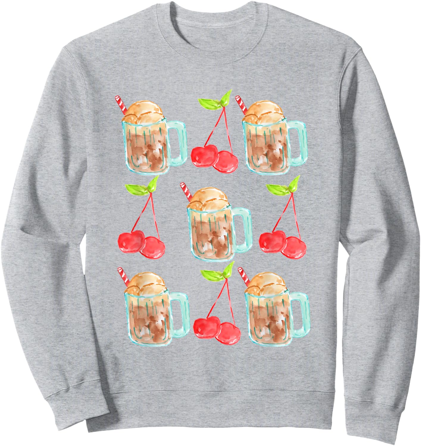 Root beer float cherry Rootbeer rebel floats aesthetic Sweatshirt - Sweatshirt | Ash