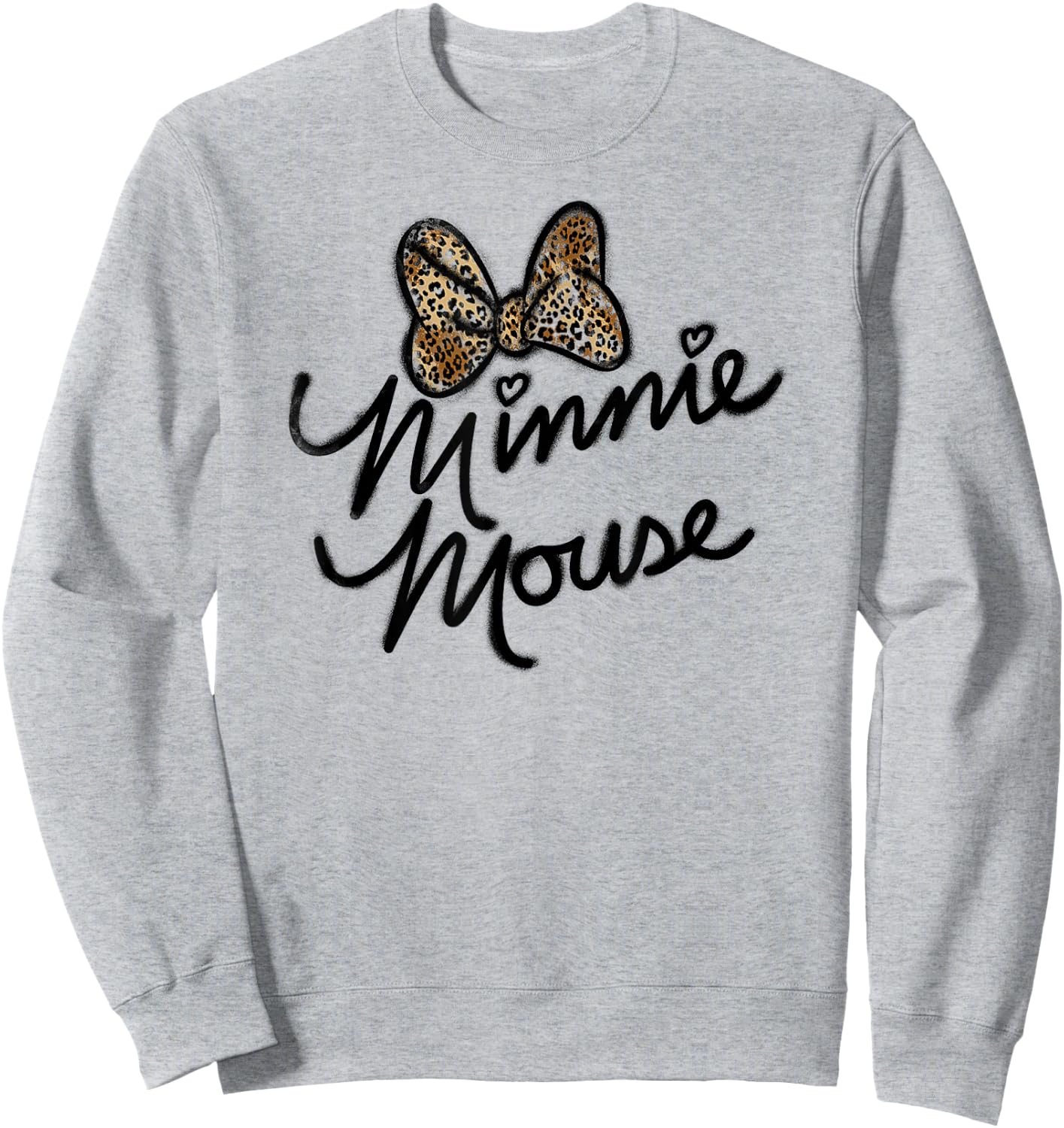 Minnie Mouse Autograph with Leopard Bow Sweatshirt - Sweatshirt | Ash