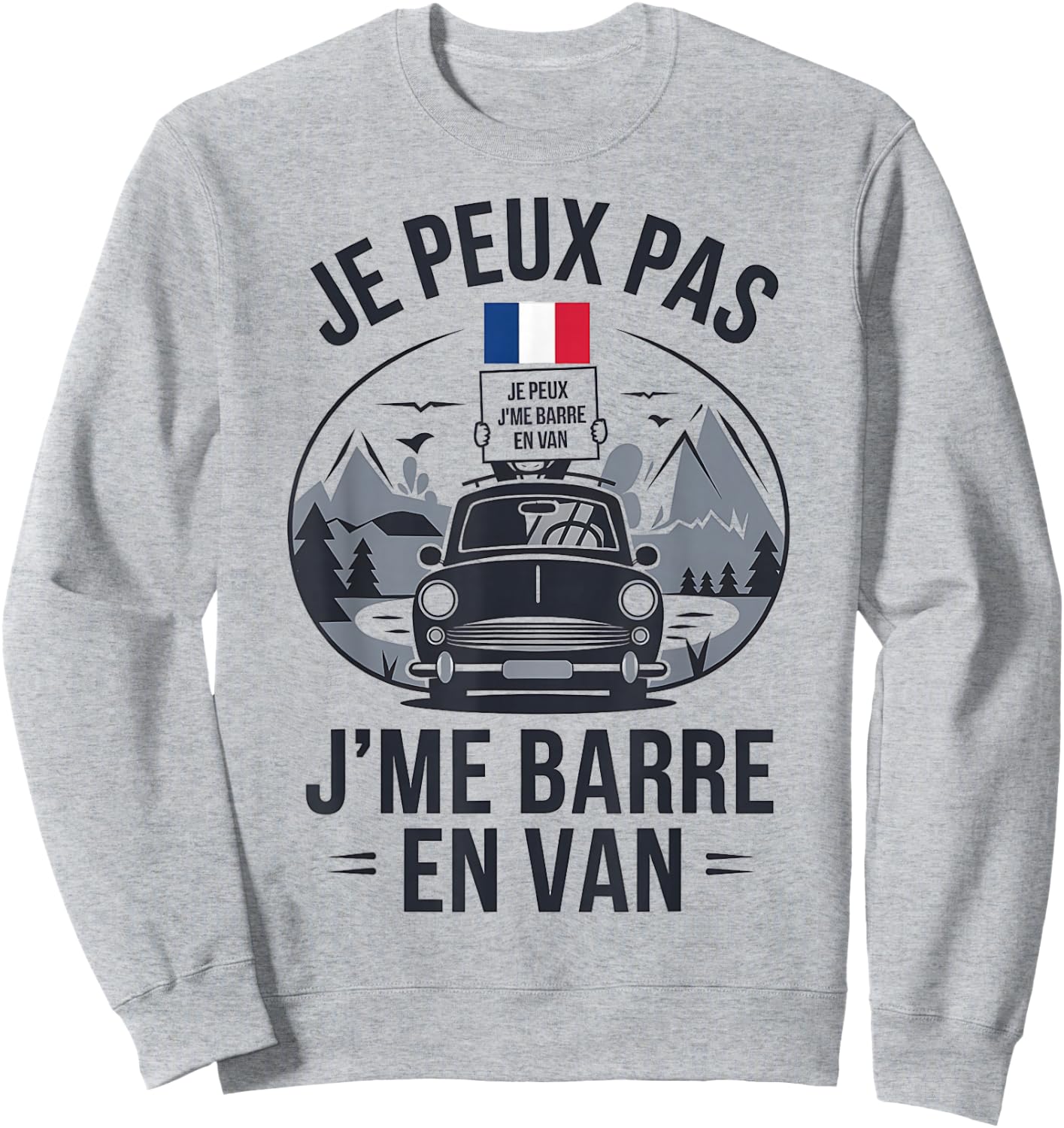 Je Peux Pas J'Me Barre En Van Gift Lovers of Travel , white, S Sweatshirt - Sweatshirt | Ash