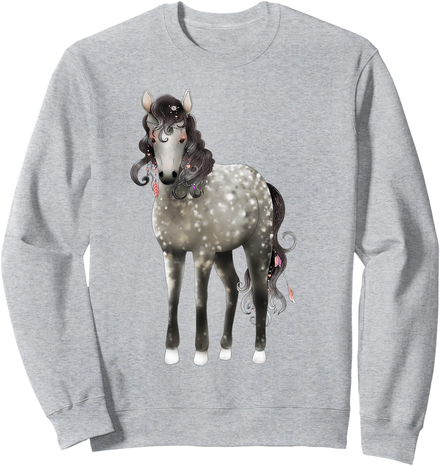 Dapple Grey Horse Shirt Gift Sweatshirt - Sweatshirt | Ash