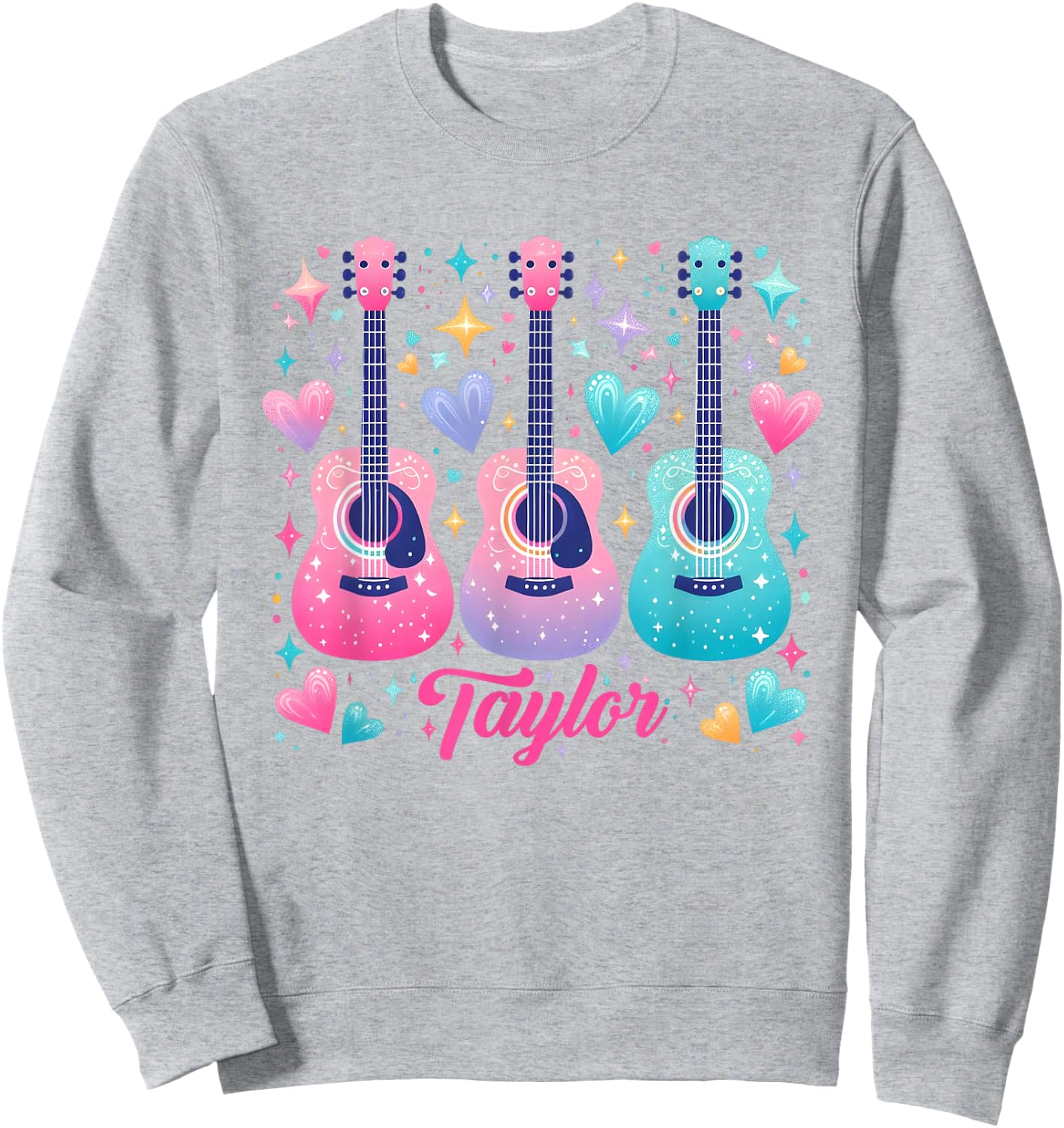 Girl Retro Taylor Custom Name Groovy 80s , Black, S Sweatshirt - Sweatshirt | Ash