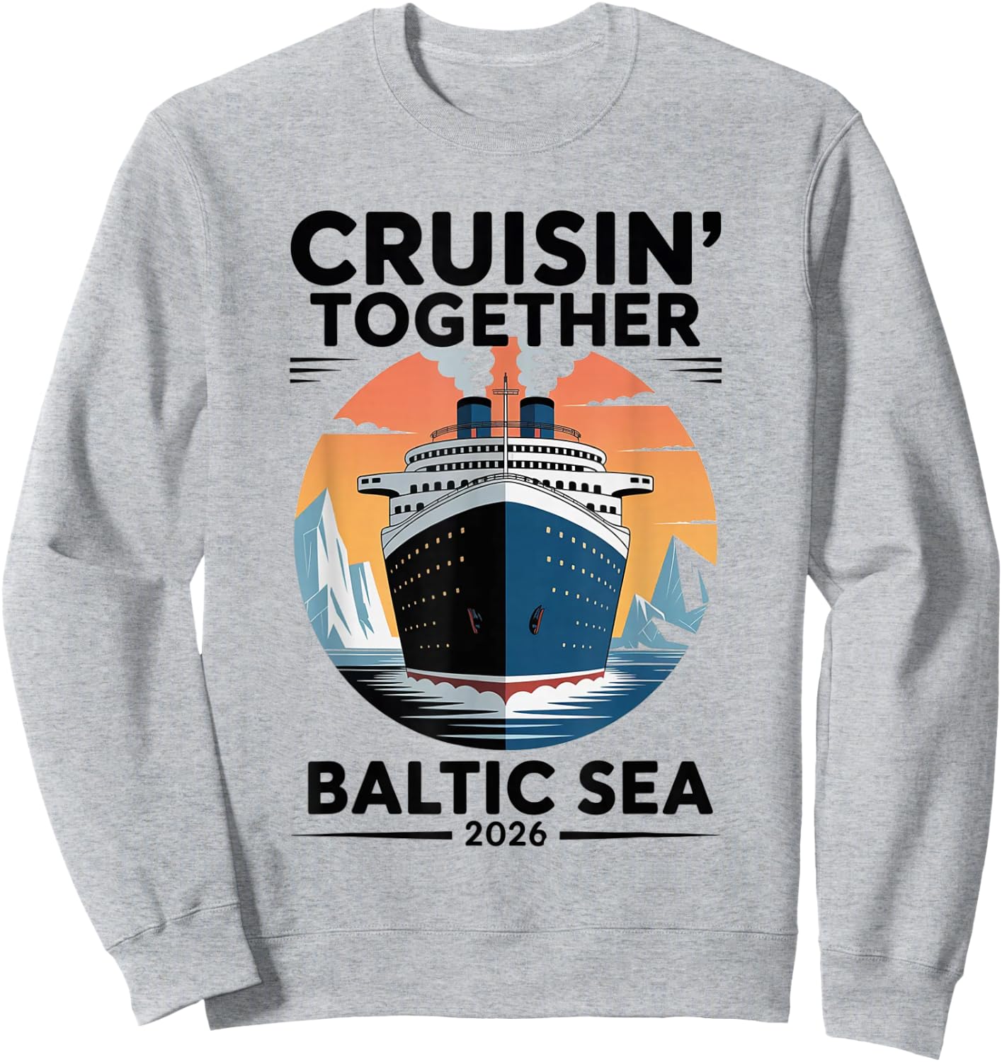 Cruisin Together Ostsee Lustige Paare Kreuzfahrt 2026 Sweatshirt - Sweatshirt | Ash