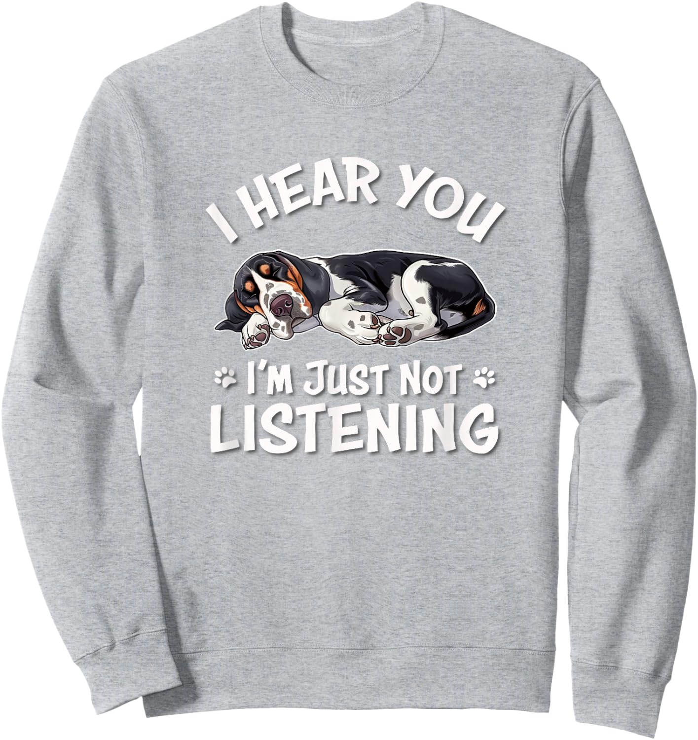 Funny Hear You Not Listening Bluetick Coonhound Lover Sweatshirt - Sweatshirt | Ash