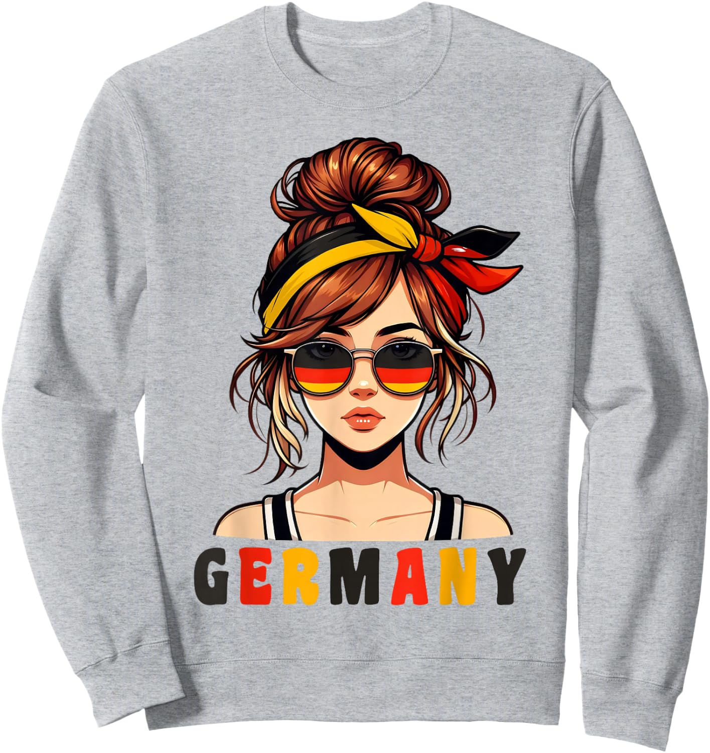 Deutschland Damen Frau Deutsch Deutsches Mädchen Damen Mädchen Sweatshirt - Sweatshirt | Ash