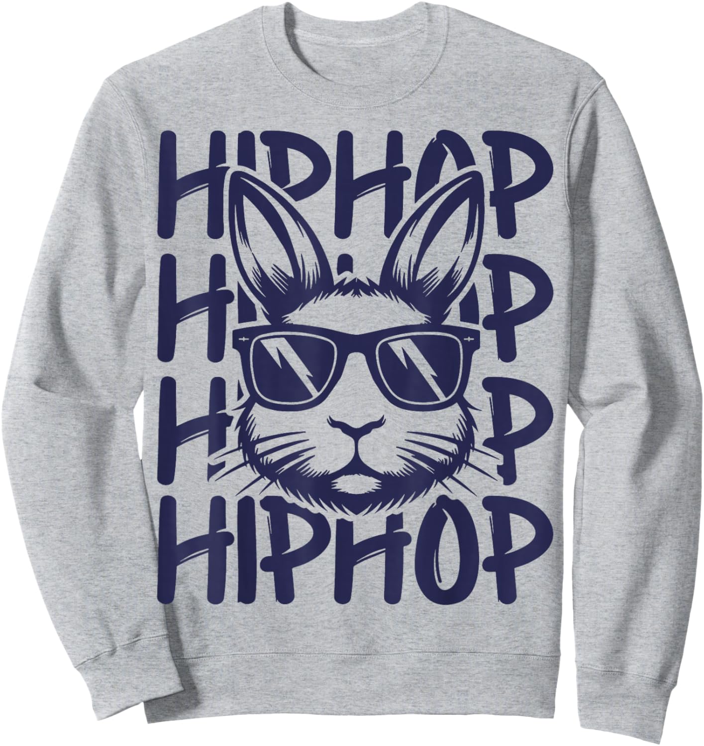 Hip Hop Bunny Sunglasses Easter For Kids Boys Men Sweatshirt - Sweatshirt | Ash