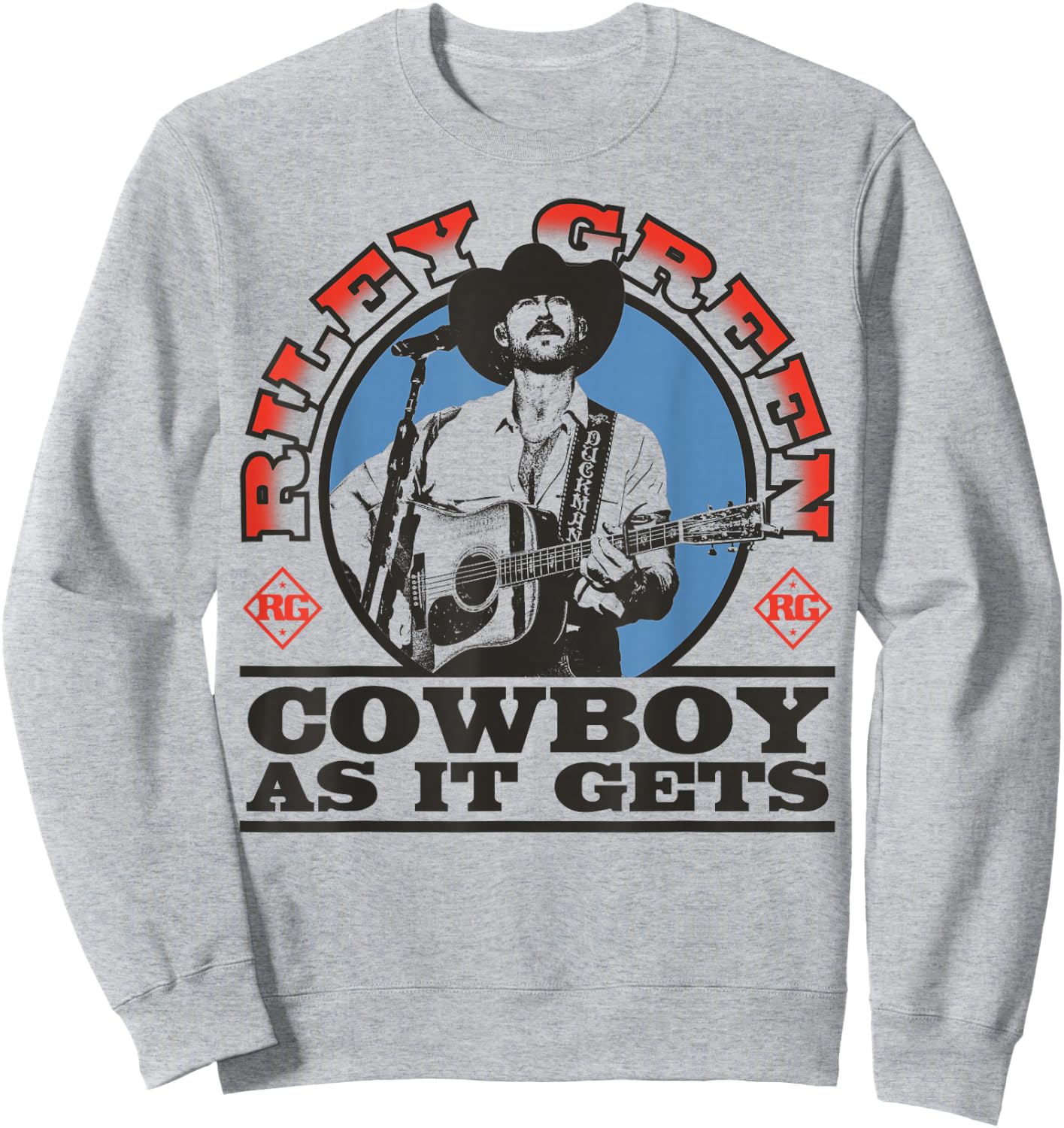 Riley Green Cowboy As it Gets Logo Sweatshirt - Sweatshirt | Ash