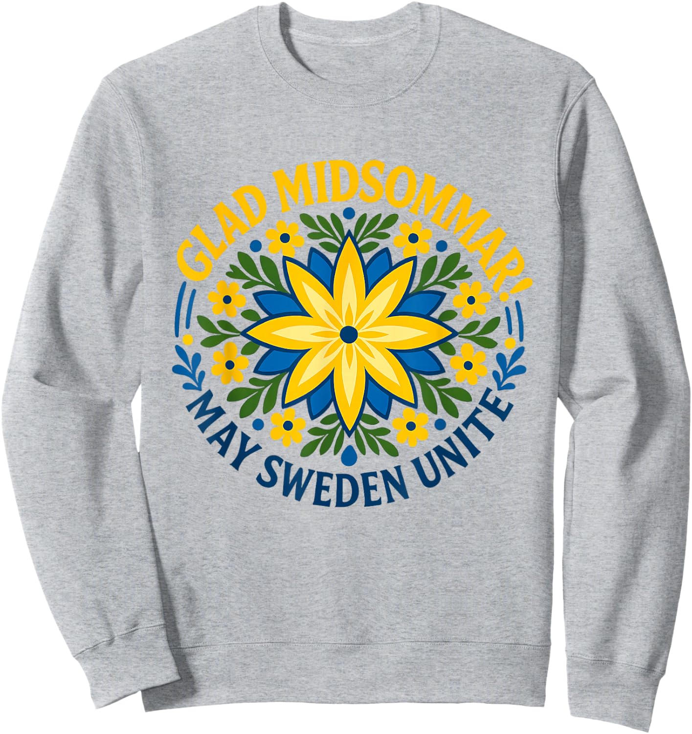 Midsommar Festival Sweden Culture Nordic Folk Art Swedish Sweatshirt - Sweatshirt | Ash