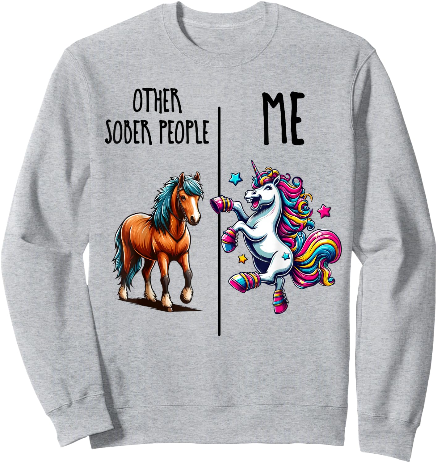 Women Sobriety Squad: Other Sober People Edition Sweatshirt - Sweatshirt | Ash