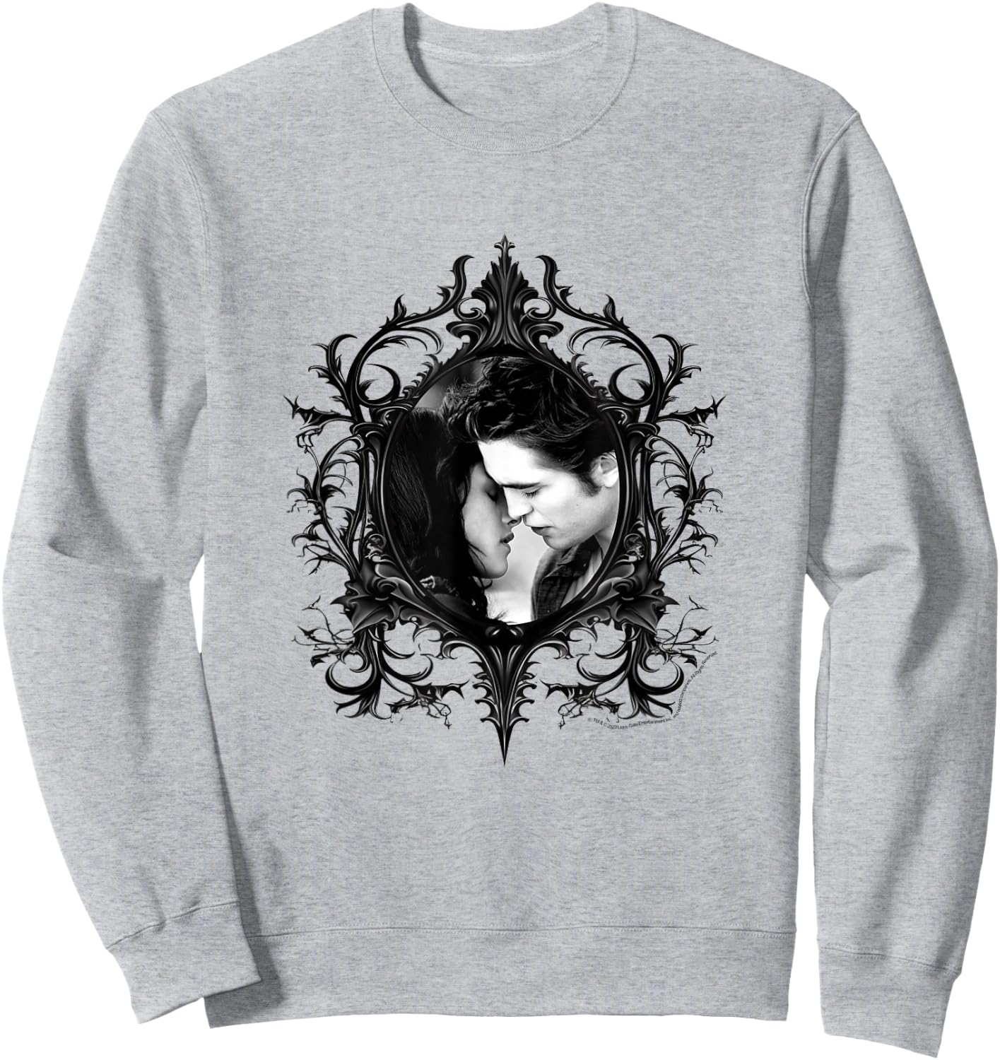 Twilight Bella and Edward Gothic Frame Vampire Romance Movie Sweatshirt - Sweatshirt | Ash