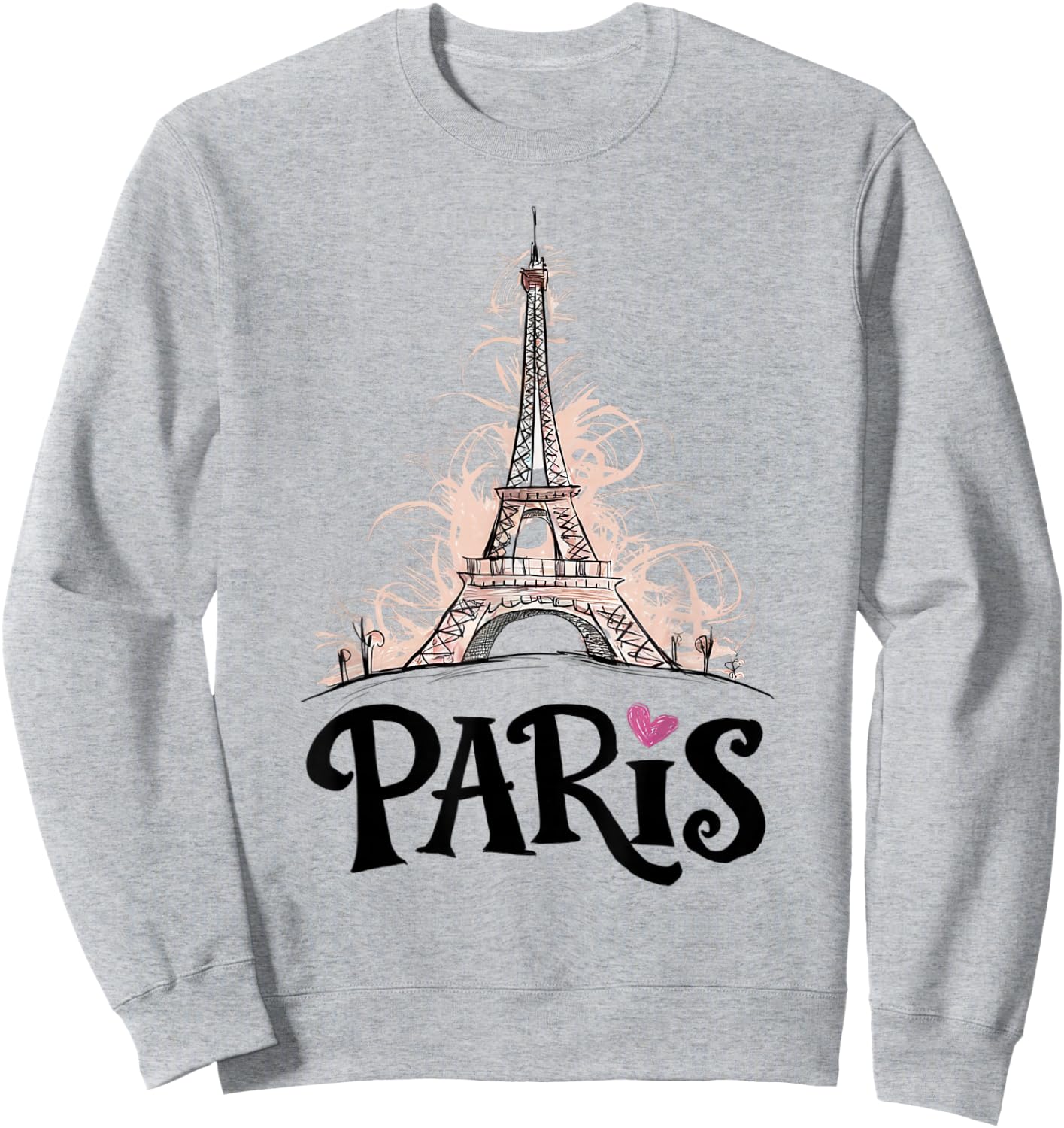 Eiffel Tower Paris Holiday France Souvenir Women Girls Sweatshirt - Sweatshirt | Ash