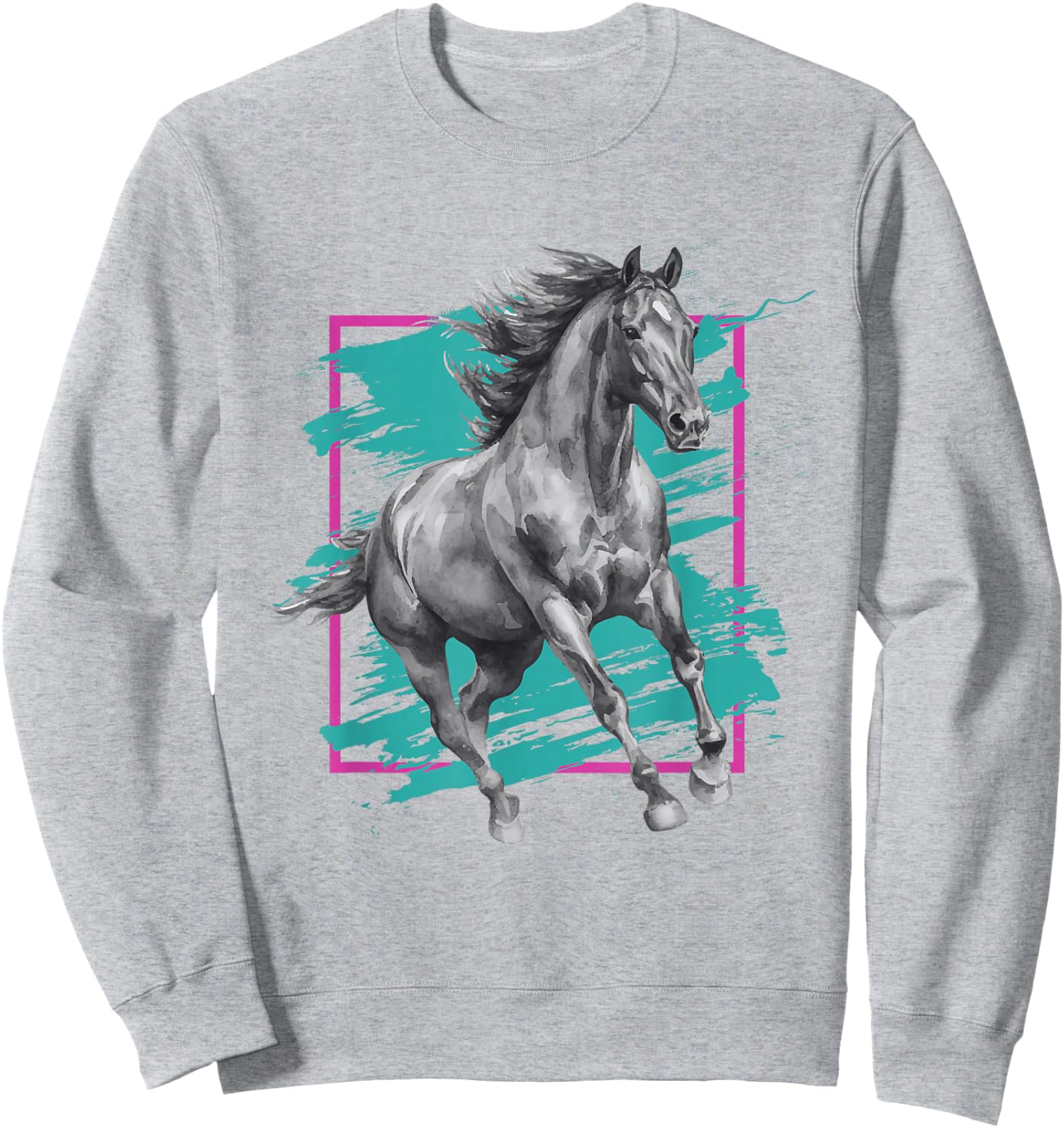 Horse Vintage y2k 90s Aesthetic Retro 2000s Sweatshirt - Sweatshirt | Ash