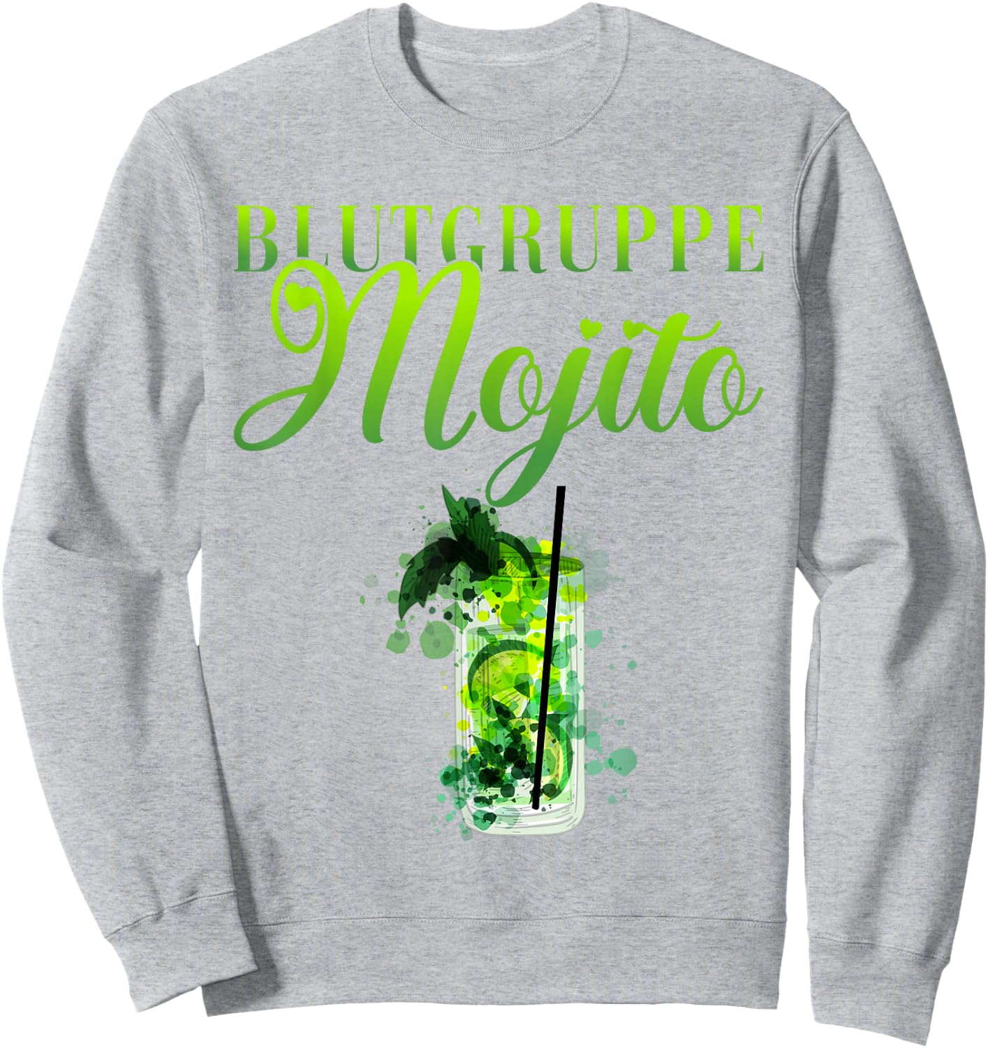 Blutgruppe Mojito Barkeeper Sweatshirt - Sweatshirt | Ash