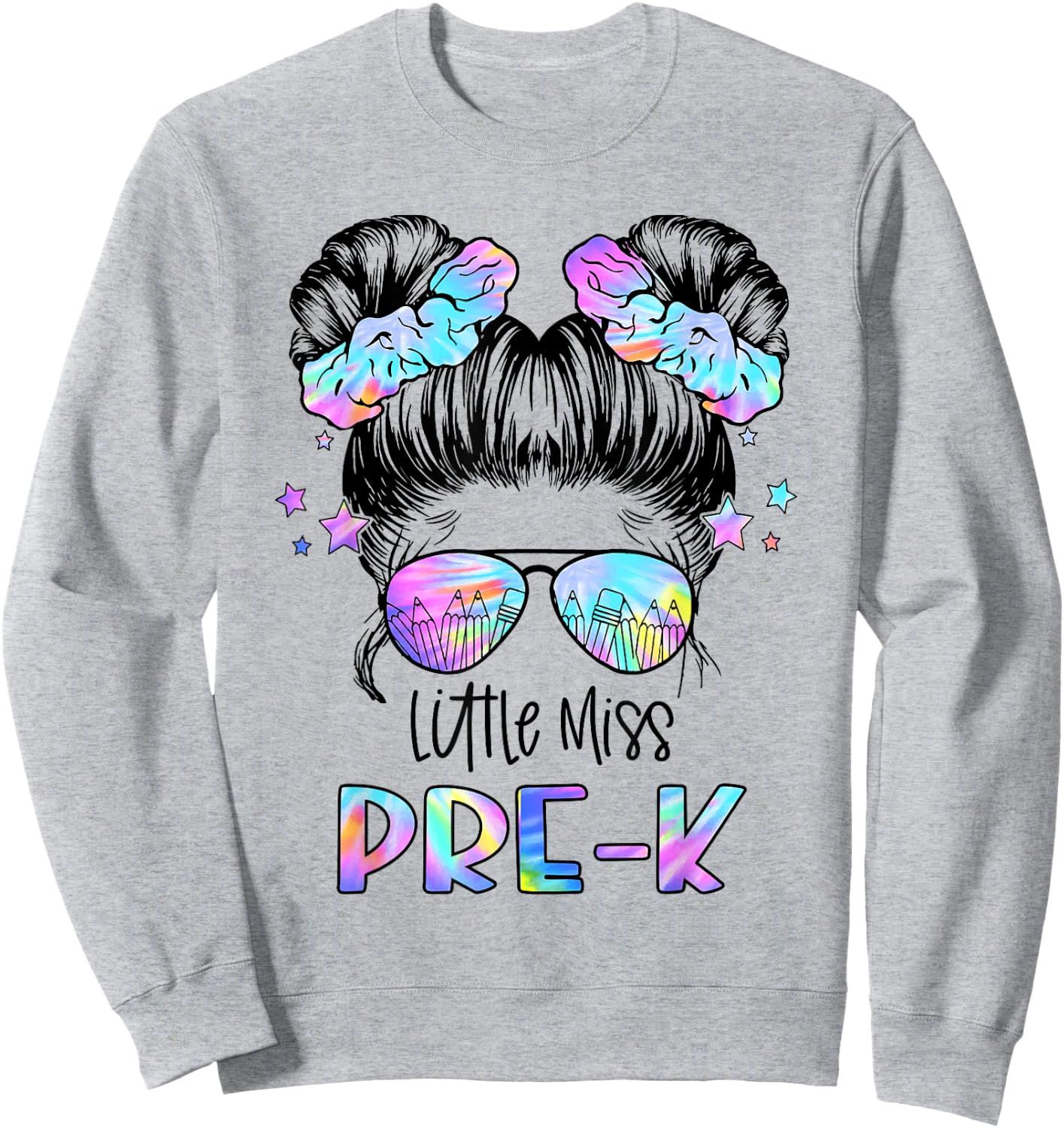 Little Miss PRE-K First Day Of School Preschool Girls Kids Sweatshirt - Sweatshirt | Ash