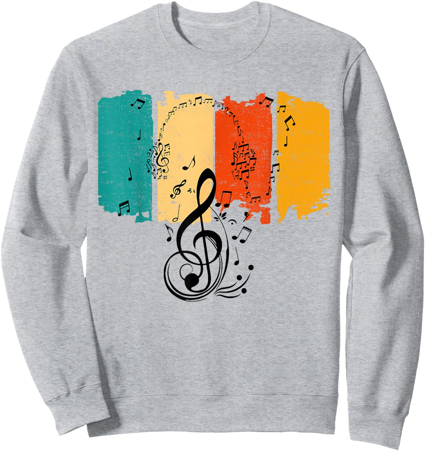 Musical Sheet Music Musicians Clef Sheet Music Sweatshirt - Sweatshirt | Ash