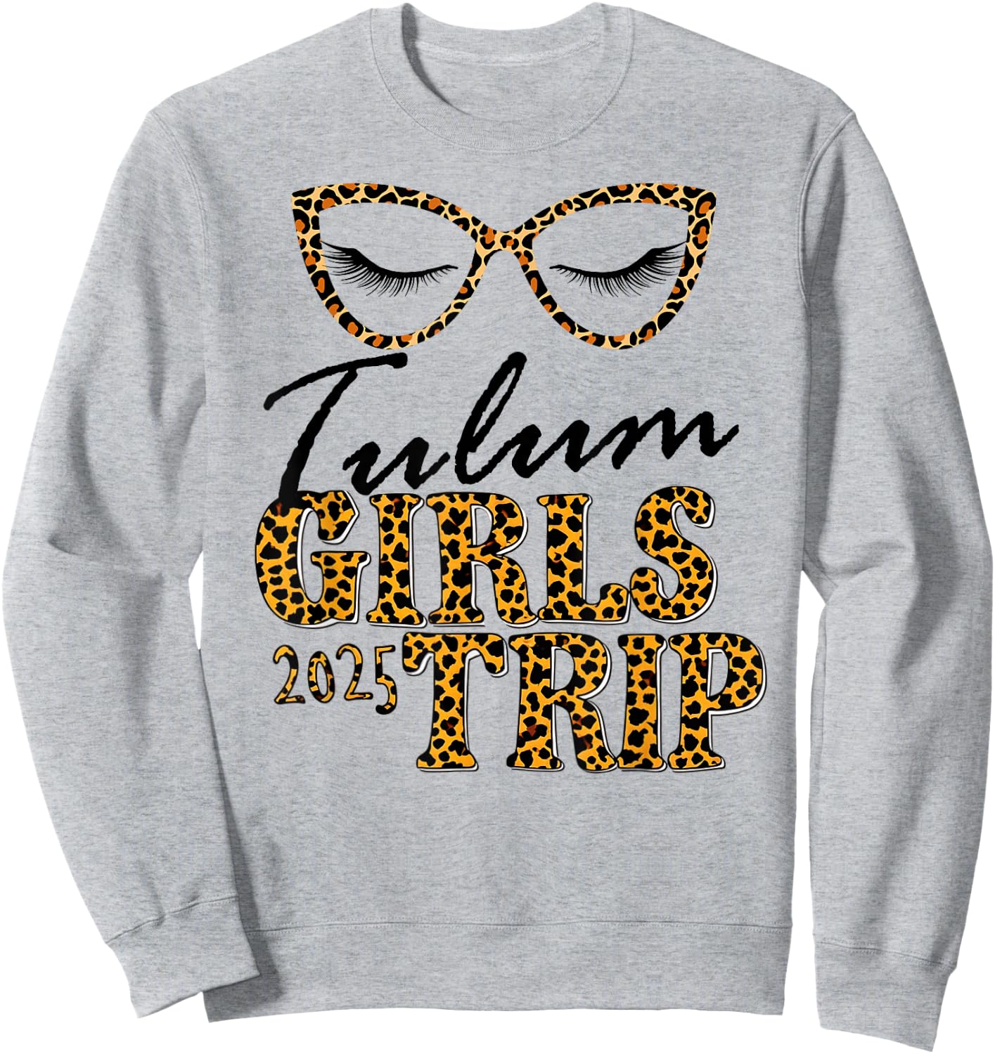 Girls Trip Tulum 2025 Shirts Vacation Weekend Birthday Squad Sweatshirt - Sweatshirt | Ash