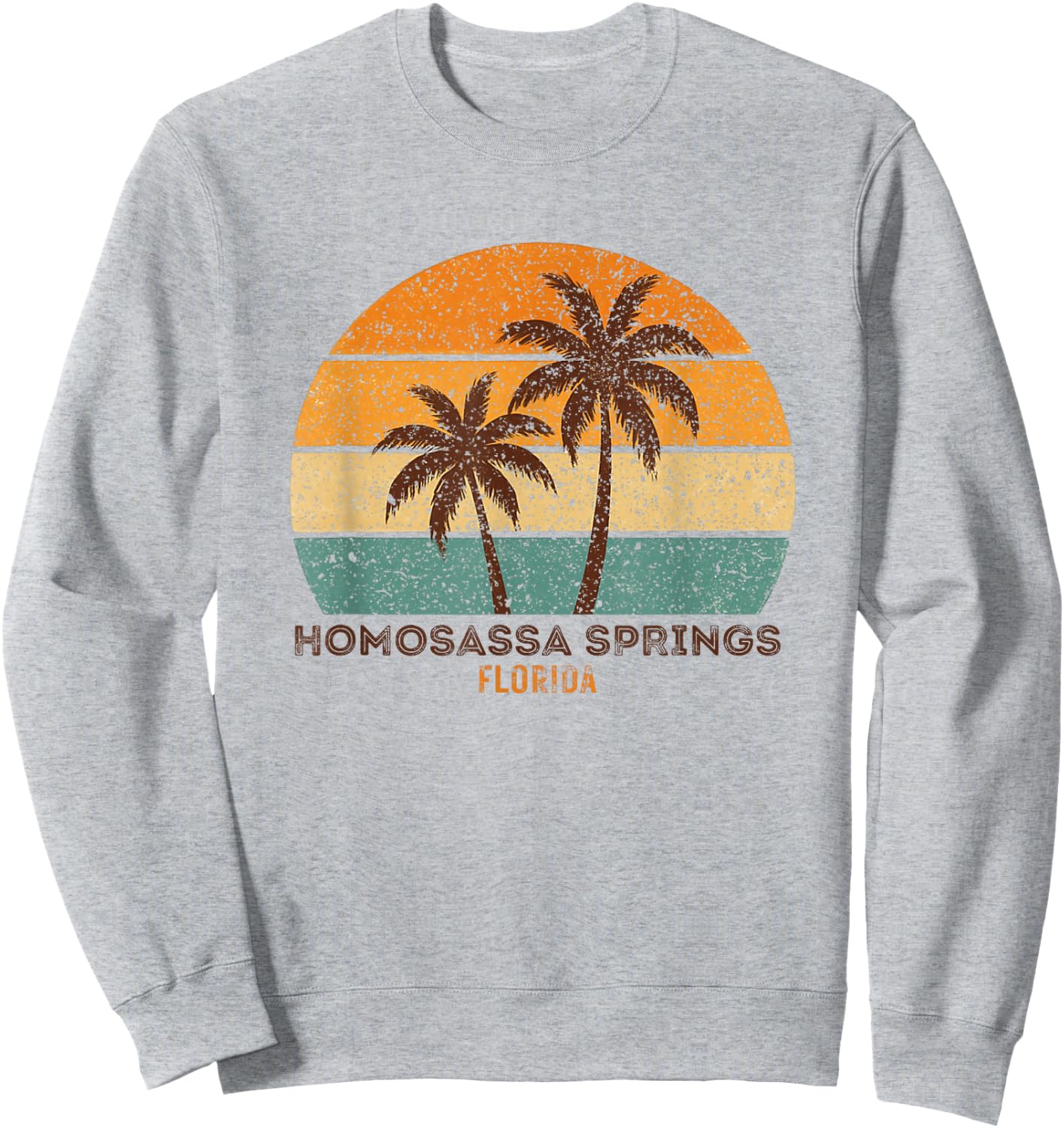 Homosassa Springs Florida Retro Vintage Souvenir Gift Sweatshirt - Sweatshirt | Ash