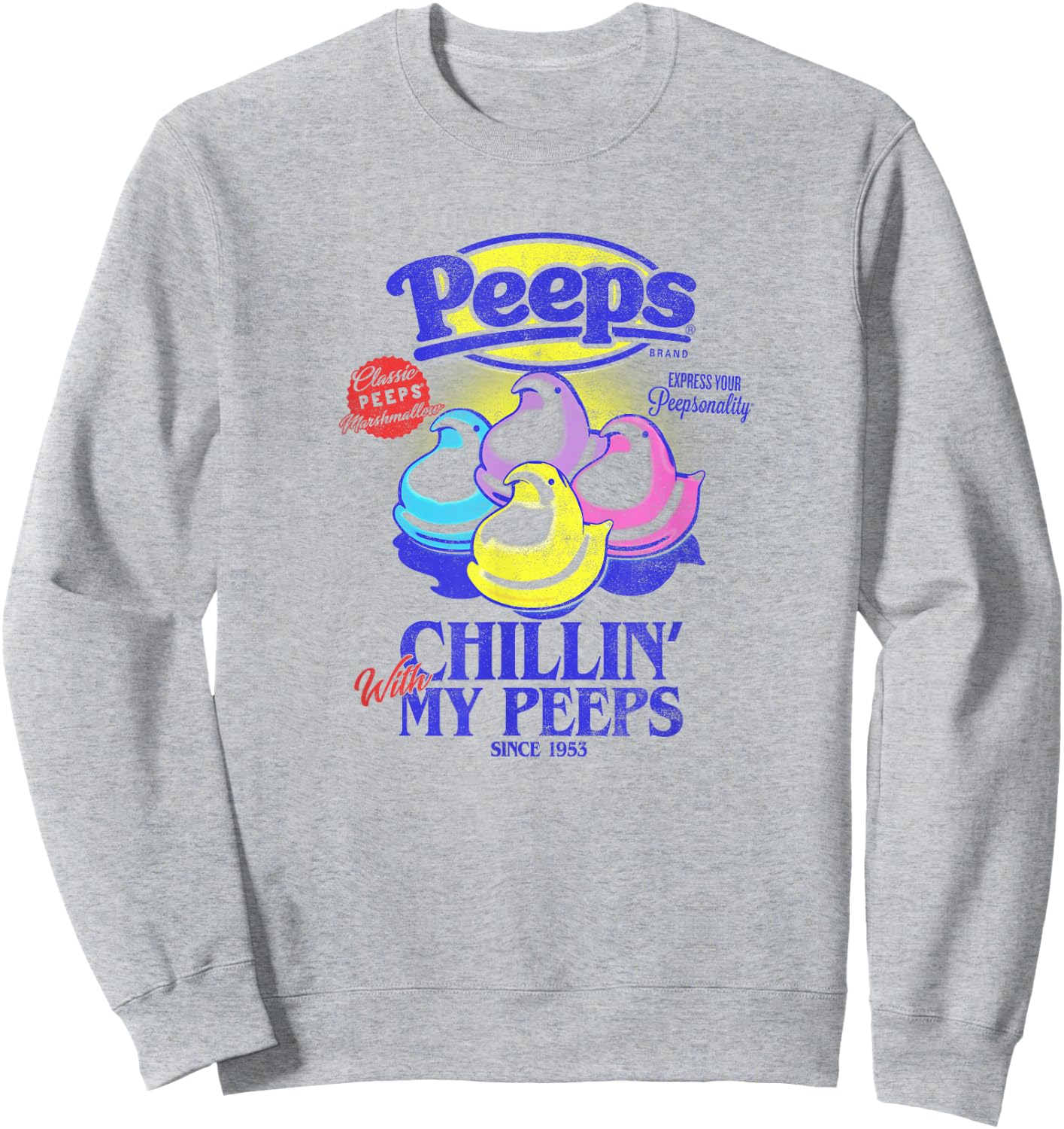 Peeps Easter Chillin' With My Peeps Since 1953 Sweatshirt - Sweatshirt | Ash