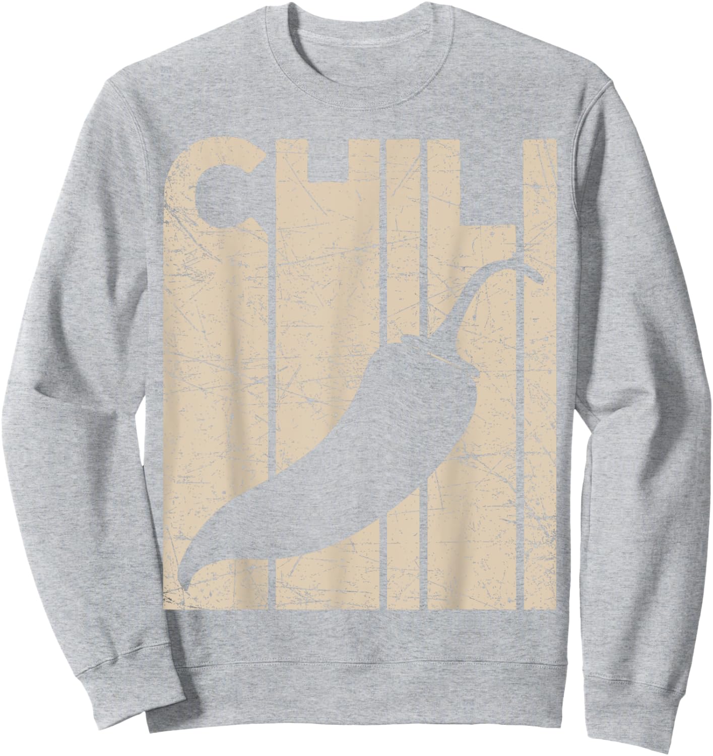 Chili Pepper Vintage Spicy Food Lover Retro Foodie Sweatshirt - Sweatshirt | Ash