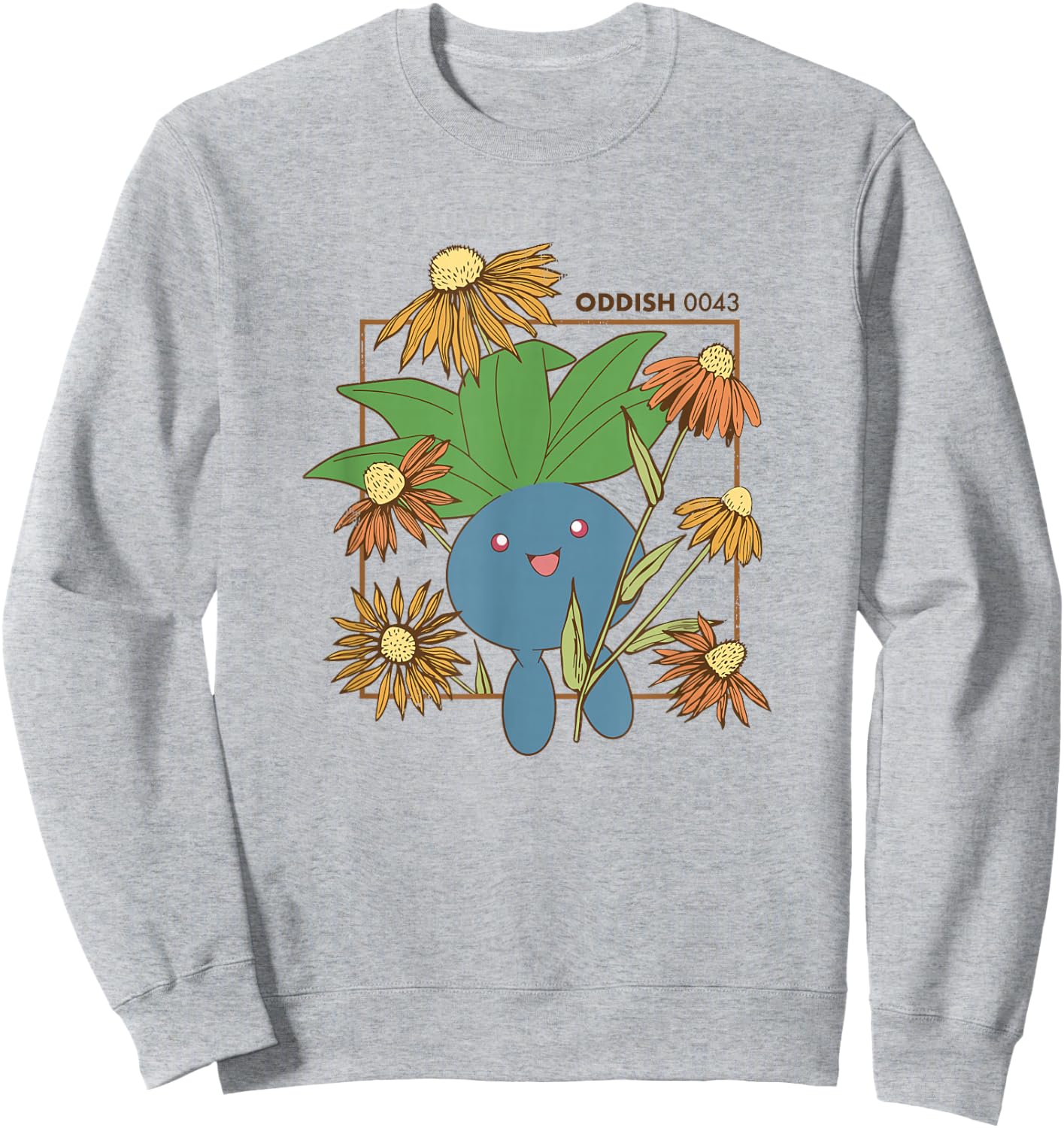 Pokémon Oddish 0043 Happy Jumping Floral Portrait Sweatshirt - Sweatshirt | Ash